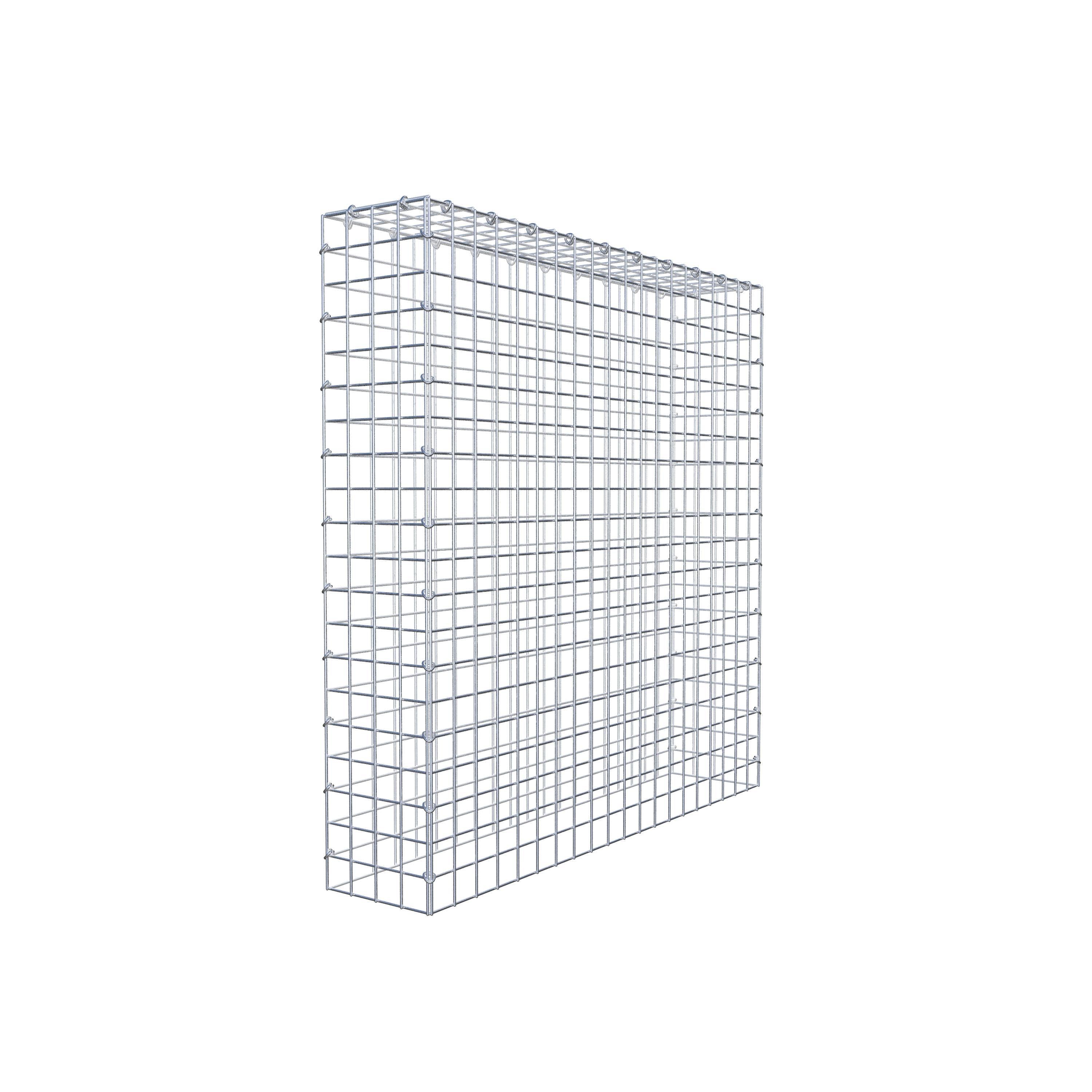 Monteret gabion type 3 100 cm x 100 cm x 20 cm (L x H x D), maskestørrelse 5 cm x 5 cm, C-ring