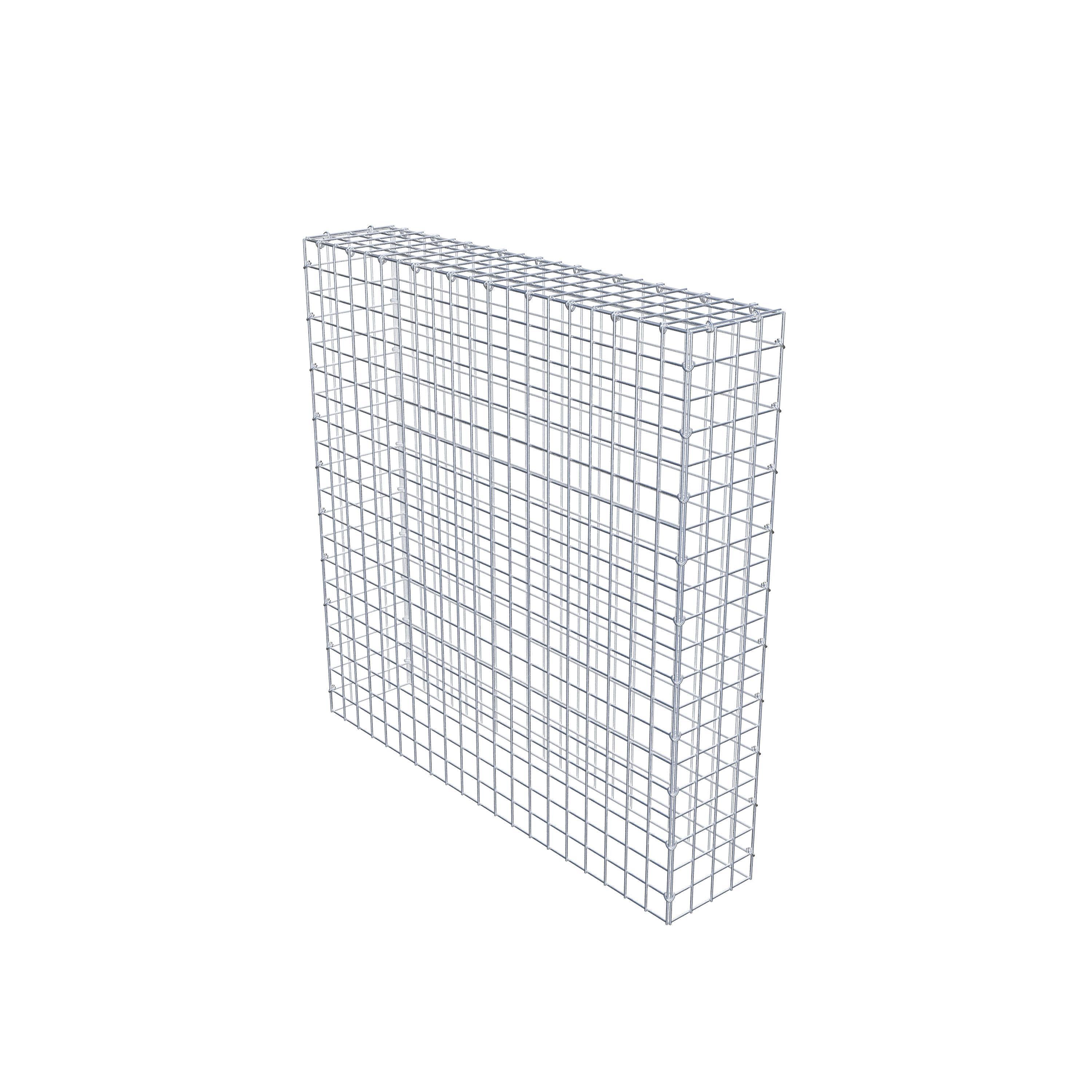 Mounted gabion type 3 100 cm x 100 cm x 20 cm (L x H x D), mesh size 5 cm x 5 cm, C-ring