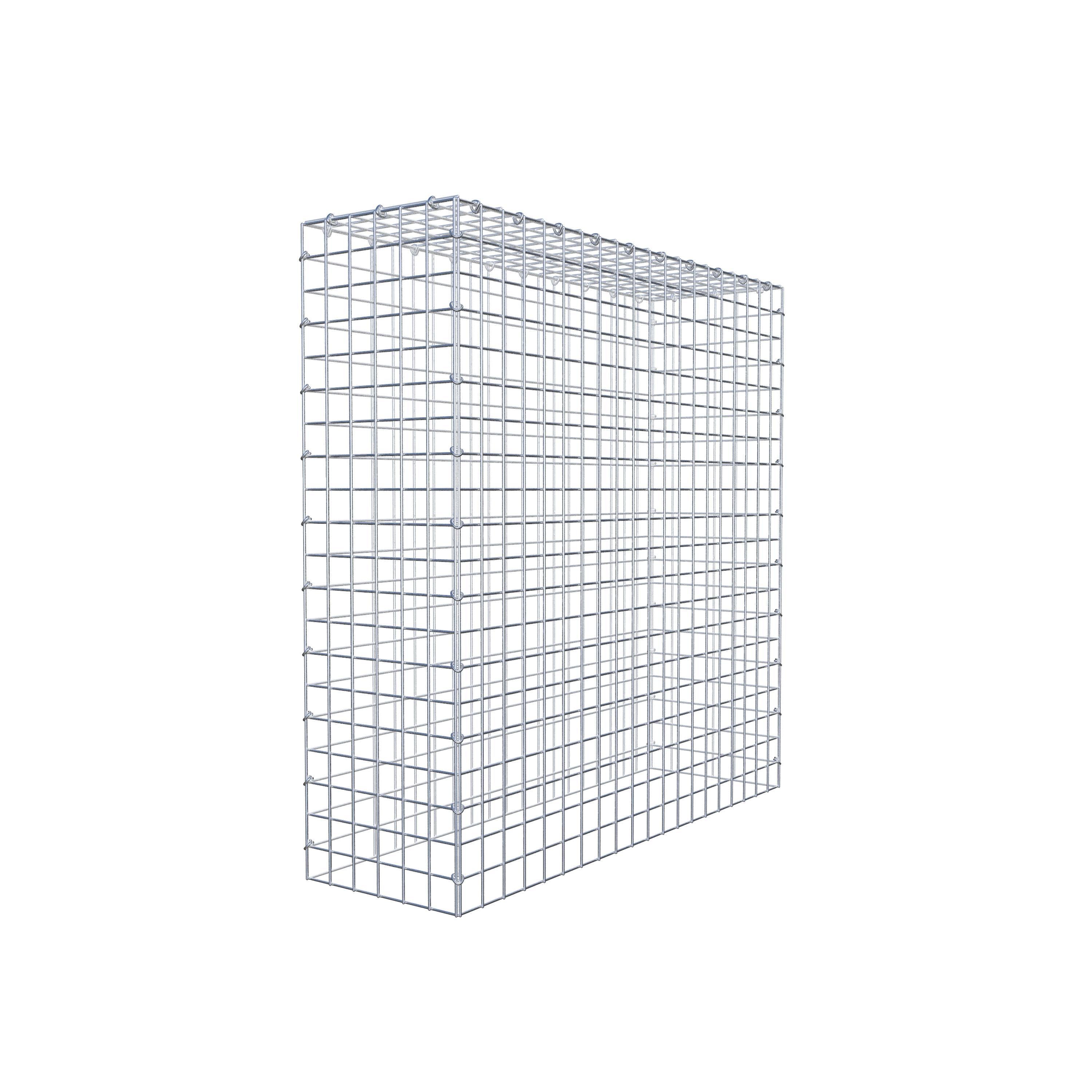 Monteret gabion type 3 100 cm x 100 cm x 30 cm (L x H x D), maskestørrelse 5 cm x 5 cm, C-ring