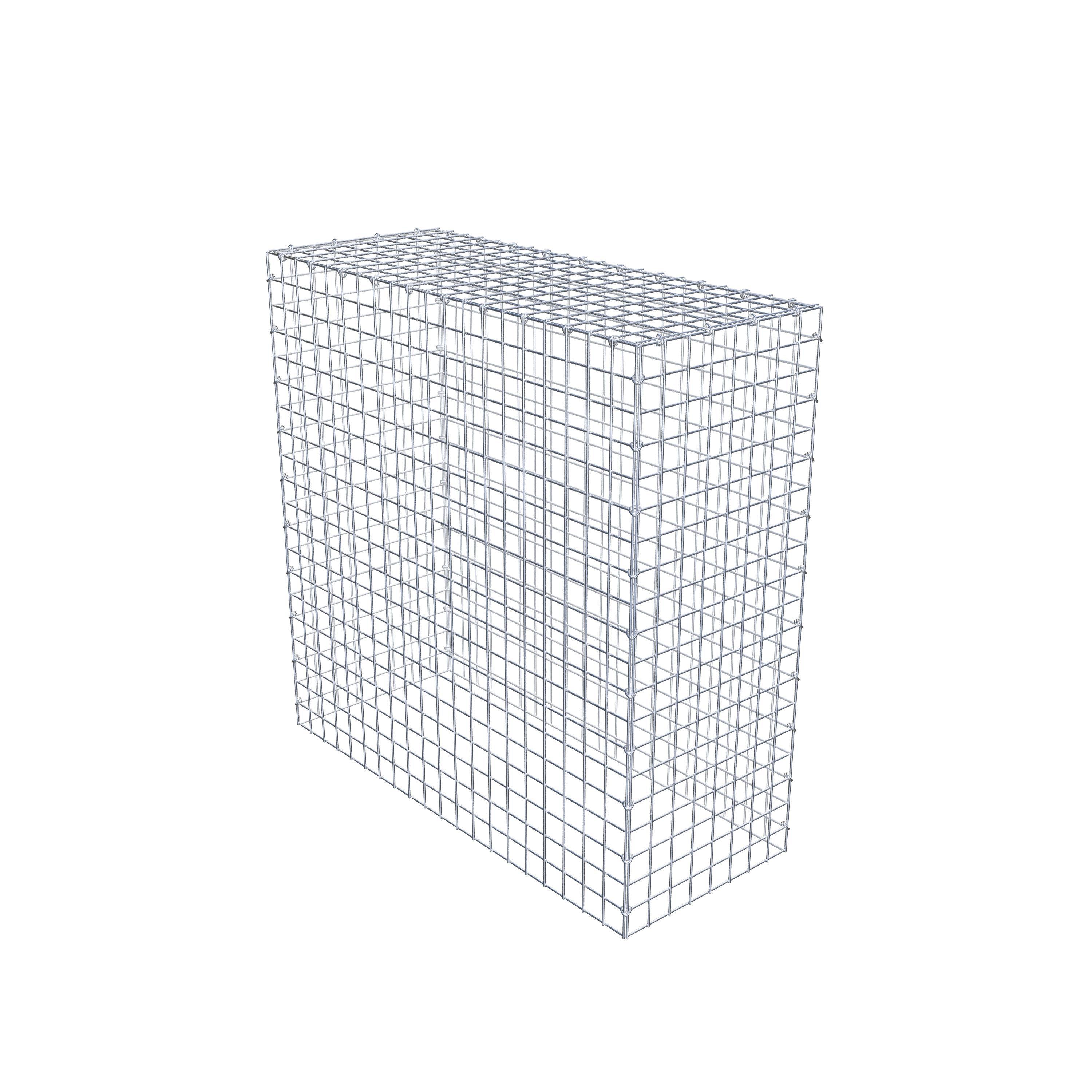 Monteret gabion type 3 100 cm x 100 cm x 40 cm (L x H x D), maskestørrelse 5 cm x 5 cm, C-ring