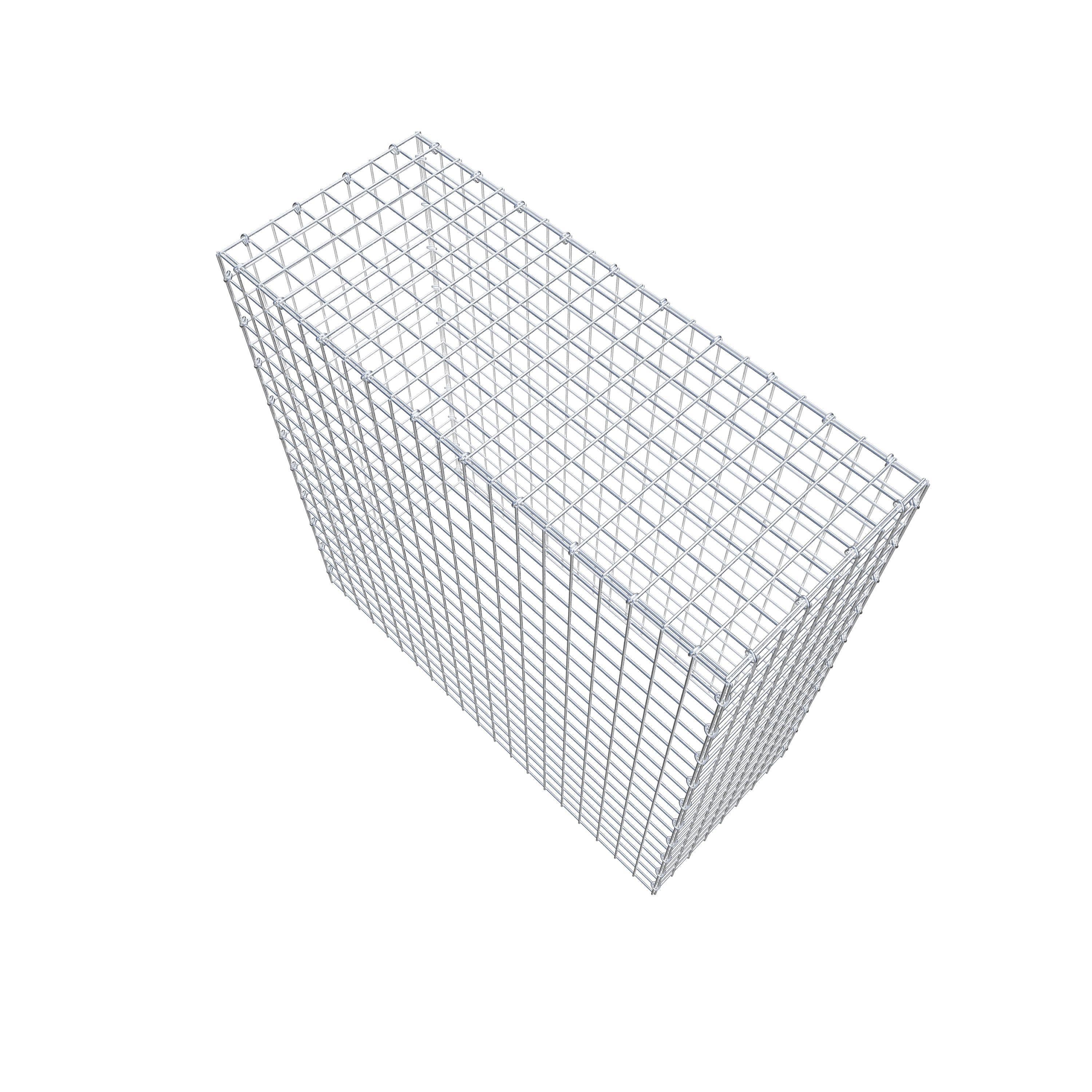 Monteret gabion type 3 100 cm x 100 cm x 40 cm (L x H x D), maskestørrelse 5 cm x 5 cm, C-ring