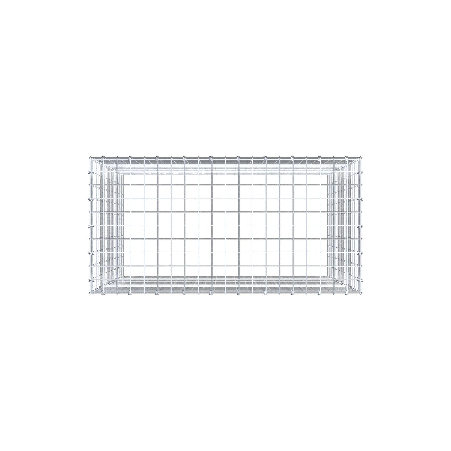 Mounted gabion type 3 100 cm x 100 cm x 50 cm (L x H x D), mesh size 5 cm x 5 cm, C-ring