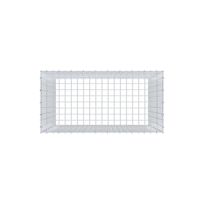 Mounted gabion type 3 100 cm x 100 cm x 50 cm (L x H x D), mesh size 5 cm x 5 cm, C-ring