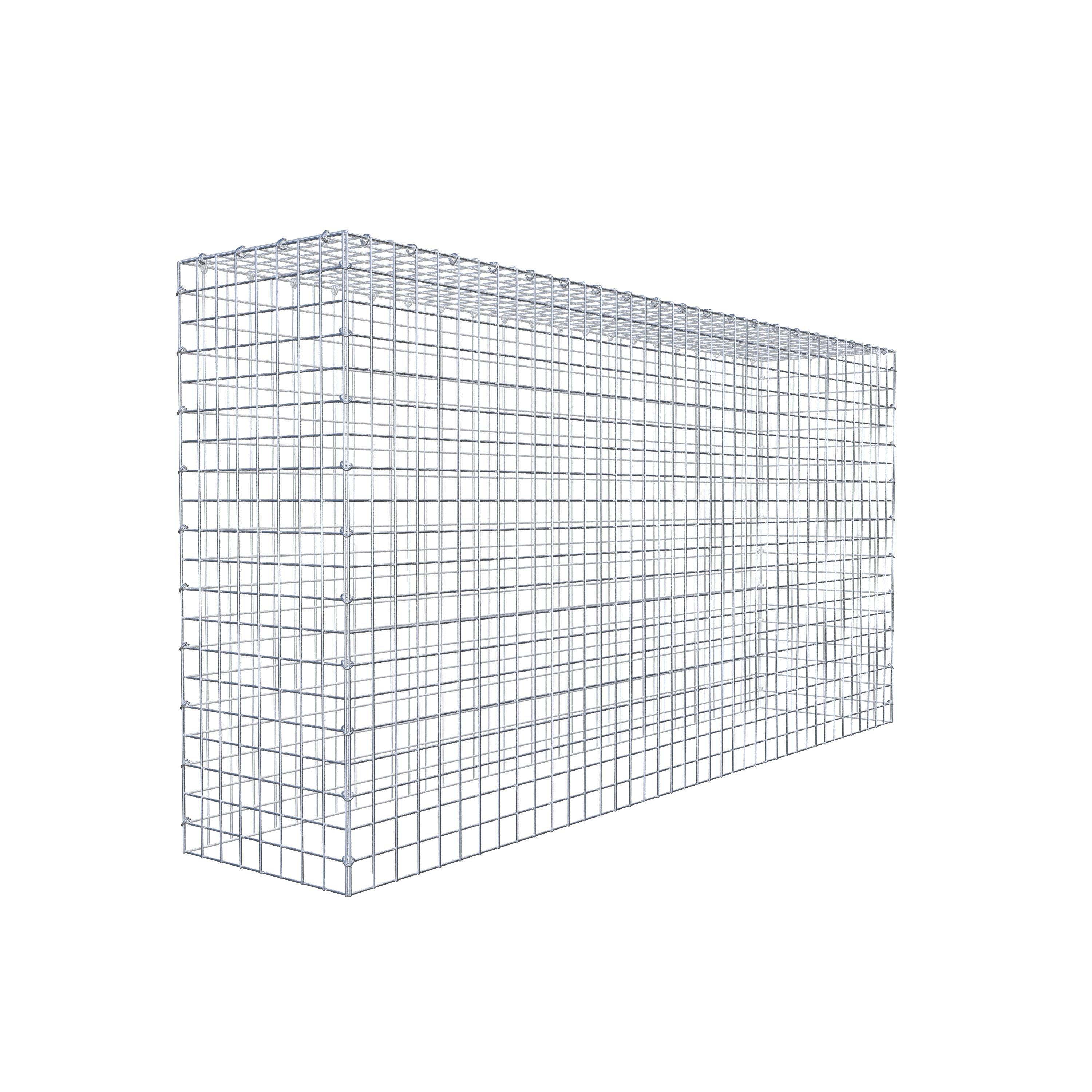 Monteret gabion type 3 200 cm x 100 cm x 40 cm (L x H x D), maskestørrelse 5 cm x 5 cm, C-ring