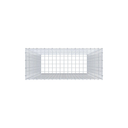 Monteret gabion type 3 200 cm x 100 cm x 40 cm (L x H x D), maskestørrelse 5 cm x 5 cm, C-ring