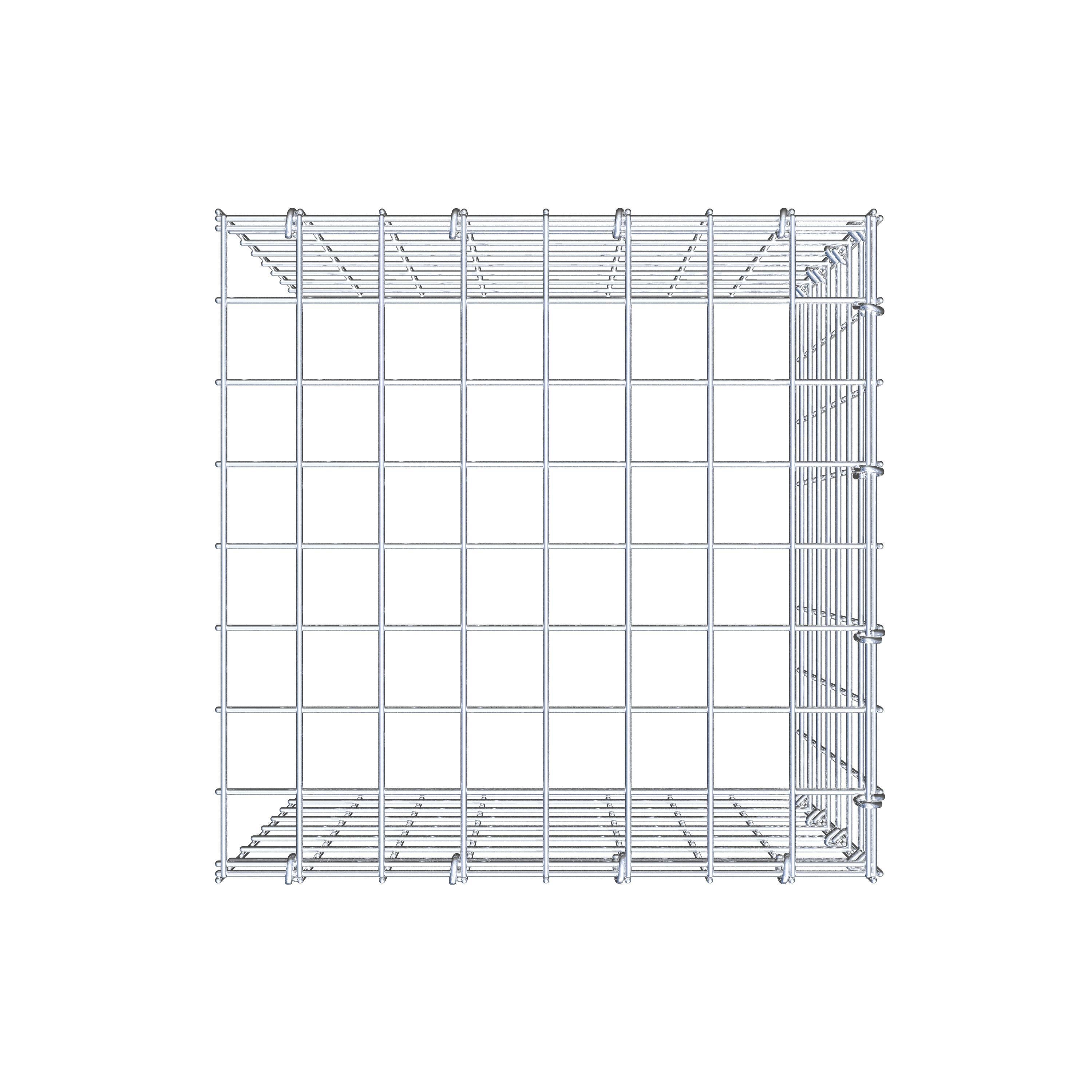 Monteret gabion type 4 40 cm x 40 cm x 40 cm (L x H x D), maskestørrelse 5 cm x 5 cm, C-ring