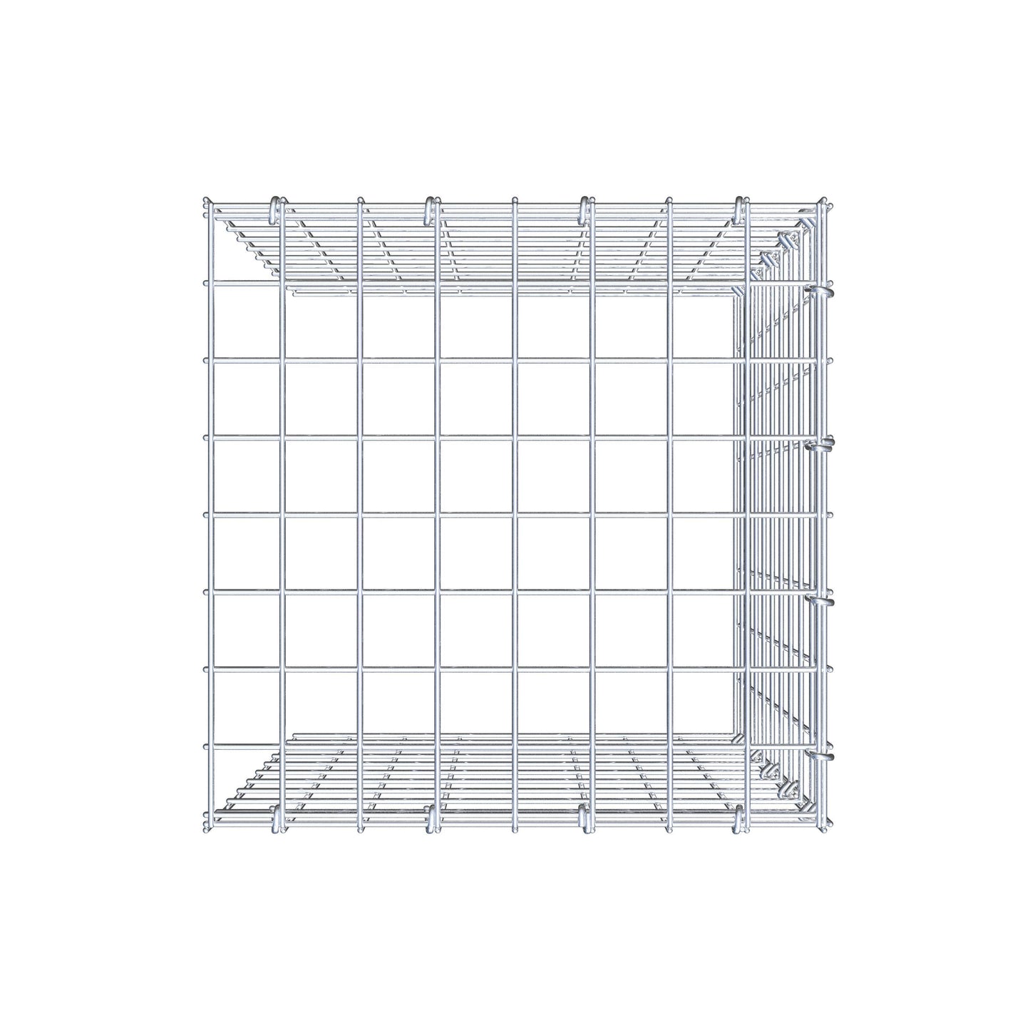 Mounted gabion type 4 50 cm x 40 cm x 40 cm (L x H x D), mesh size 5 cm x 5 cm, C-ring