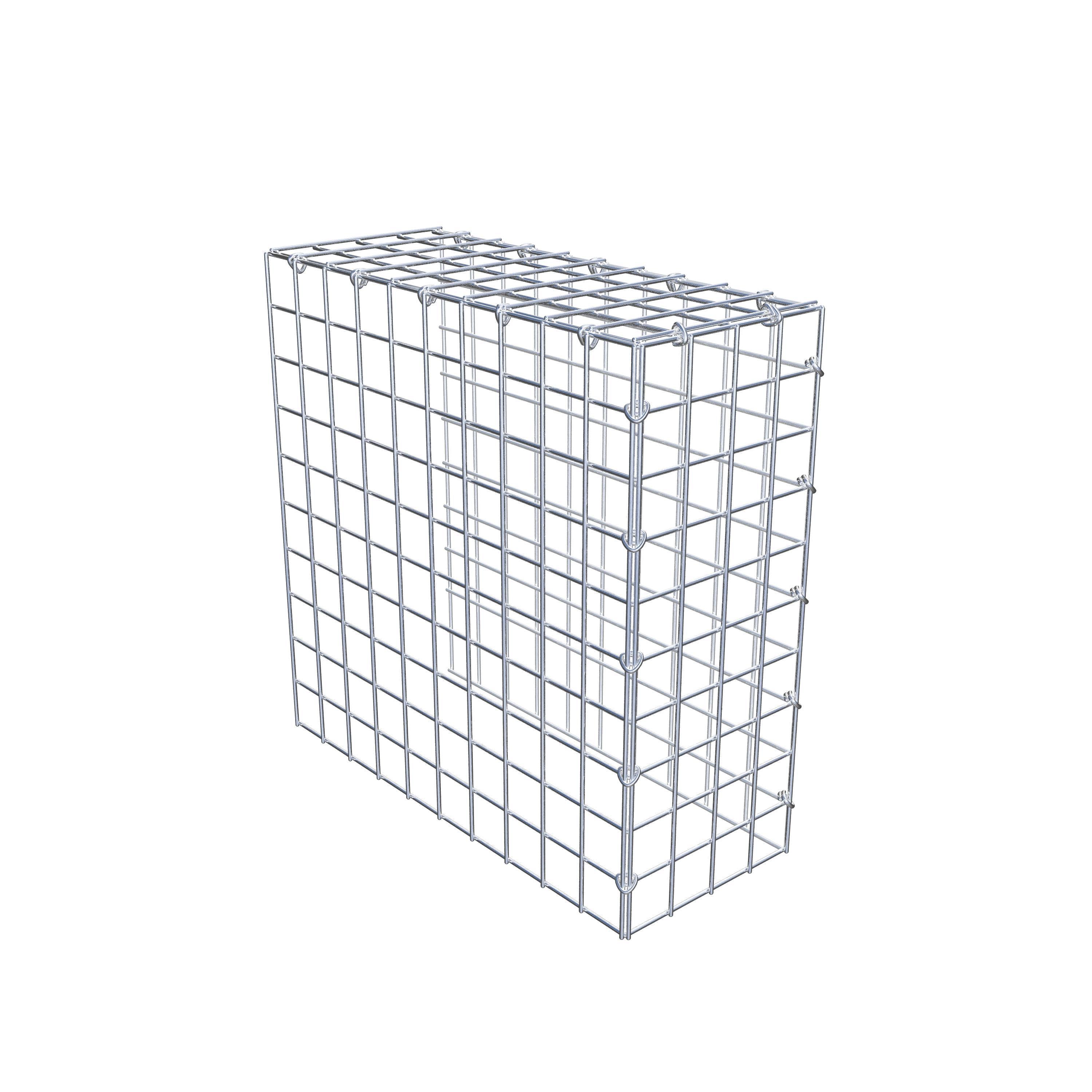 Mounted gabion type 4 50 cm x 50 cm x 20 cm (L x H x D), mesh size 5 cm x 5 cm, C-ring