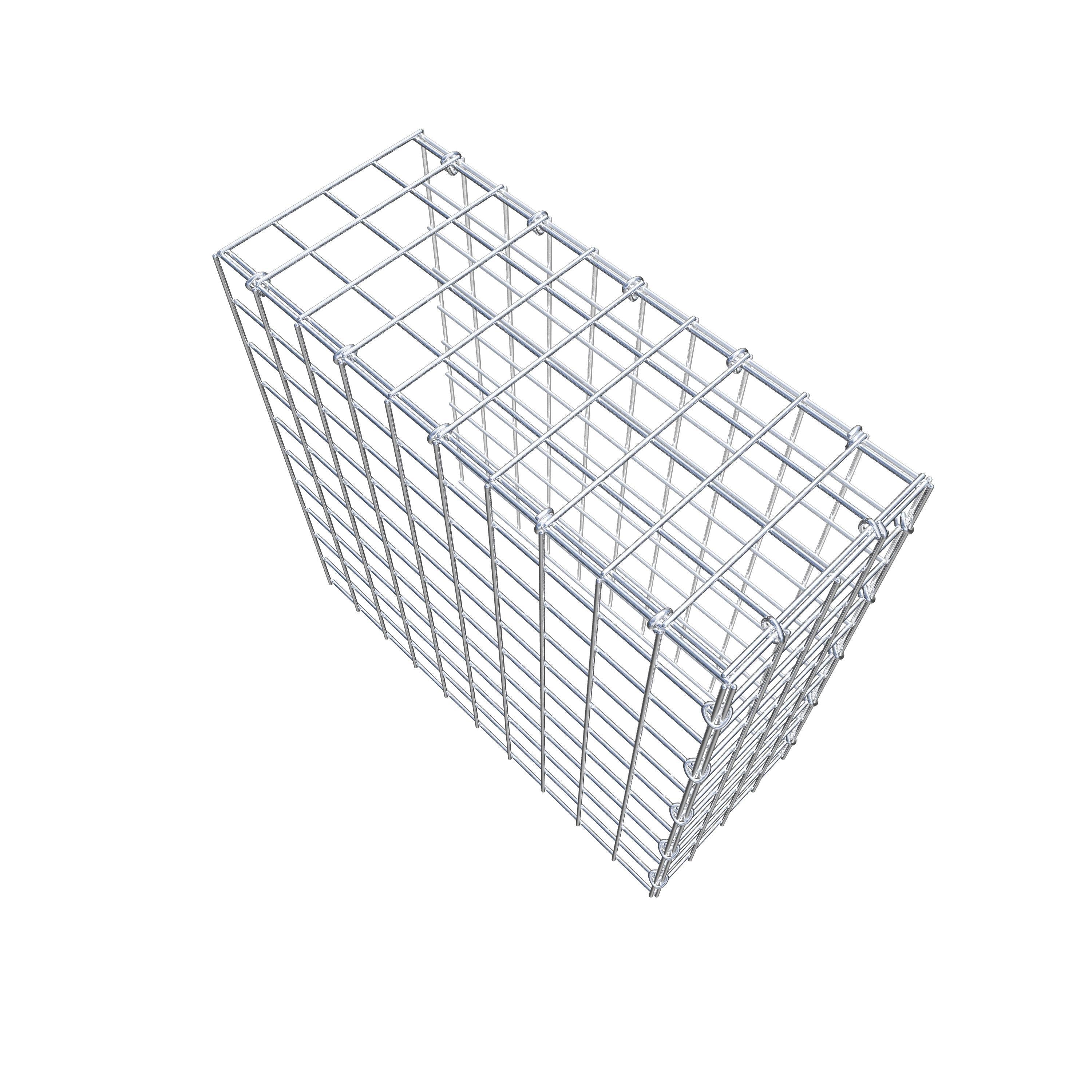 Mounted gabion type 4 50 cm x 50 cm x 20 cm (L x H x D), mesh size 5 cm x 5 cm, C-ring