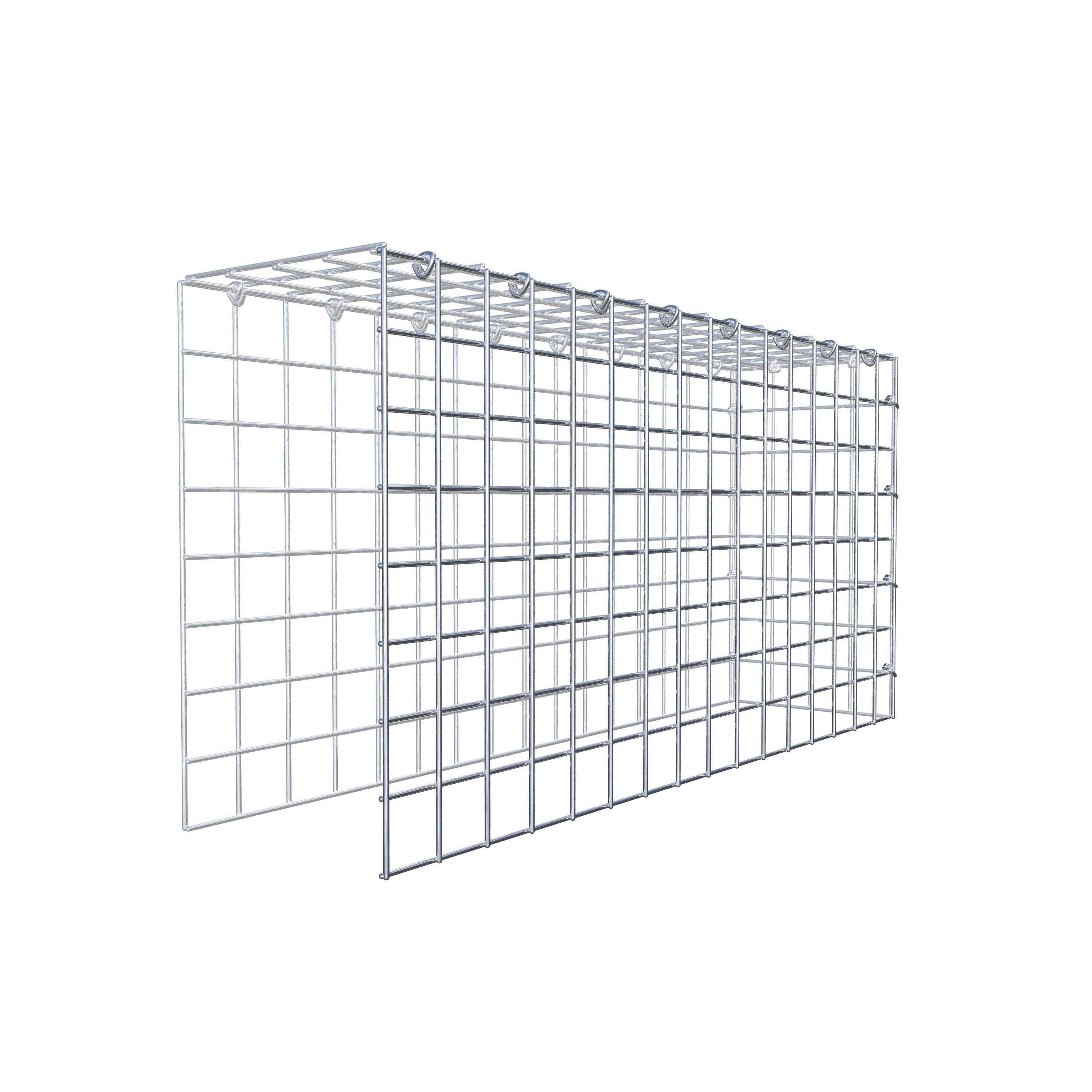 Mounted gabion type 4 80 cm x 40 cm x 20 cm (L x H x D), mesh size 5 cm x 5 cm, C-ring