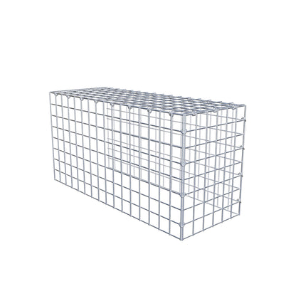 Monteret gabion type 4 80 cm x 40 cm x 30 cm (L x H x D), maskestørrelse 5 cm x 5 cm, C-ring