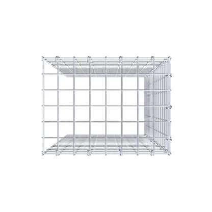 Monteret gabion type 4 80 cm x 40 cm x 30 cm (L x H x D), maskestørrelse 5 cm x 5 cm, C-ring