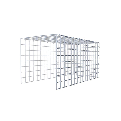 Mounted gabion type 4 80 cm x 40 cm x 40 cm (L x H x D), mesh size 5 cm x 5 cm, C-ring