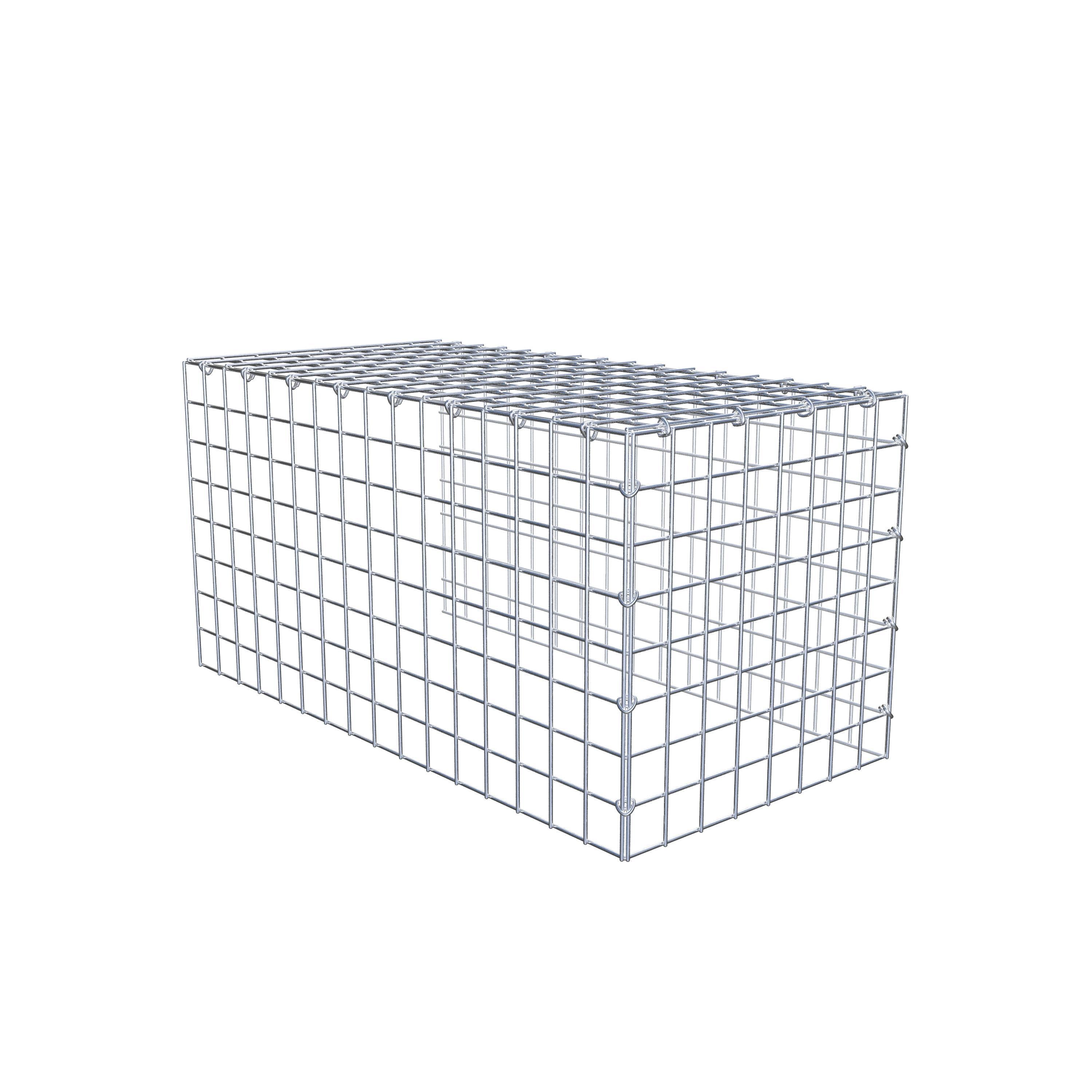 Monteret gabion type 4 80 cm x 40 cm x 40 cm (L x H x D), maskestørrelse 5 cm x 5 cm, C-ring