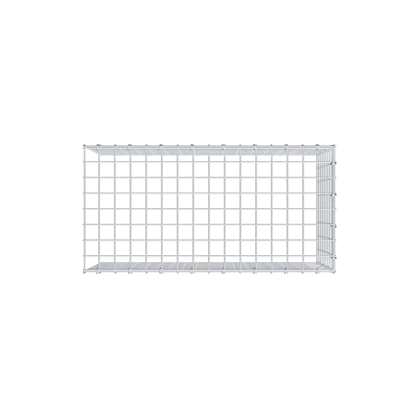 Mounted gabion type 4 80 cm x 40 cm x 40 cm (L x H x D), mesh size 5 cm x 5 cm, C-ring
