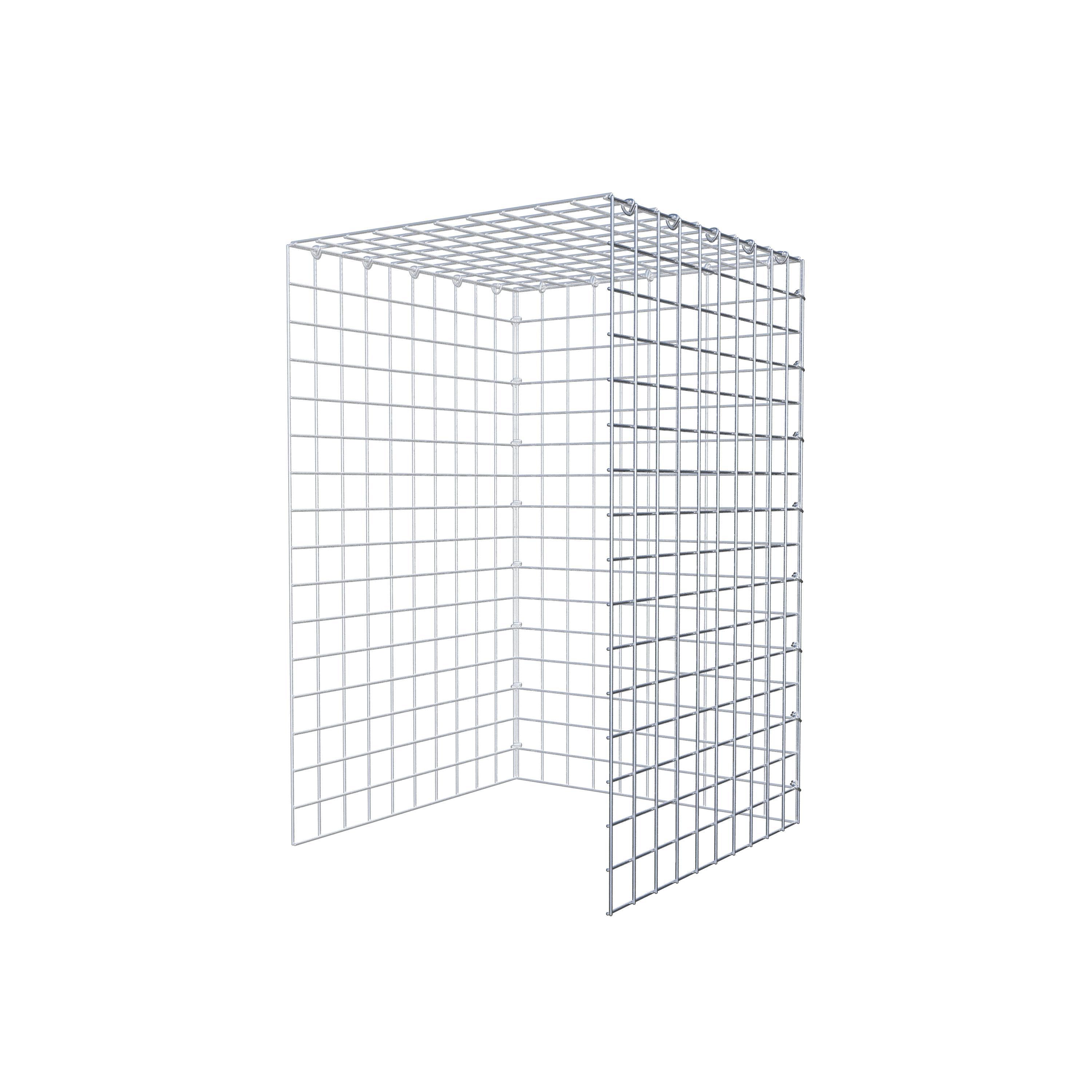 Monteret gabion type 4 80 cm x 50 cm x 50 cm (L x H x D), maskestørrelse 5 cm x 5 cm, C-ring