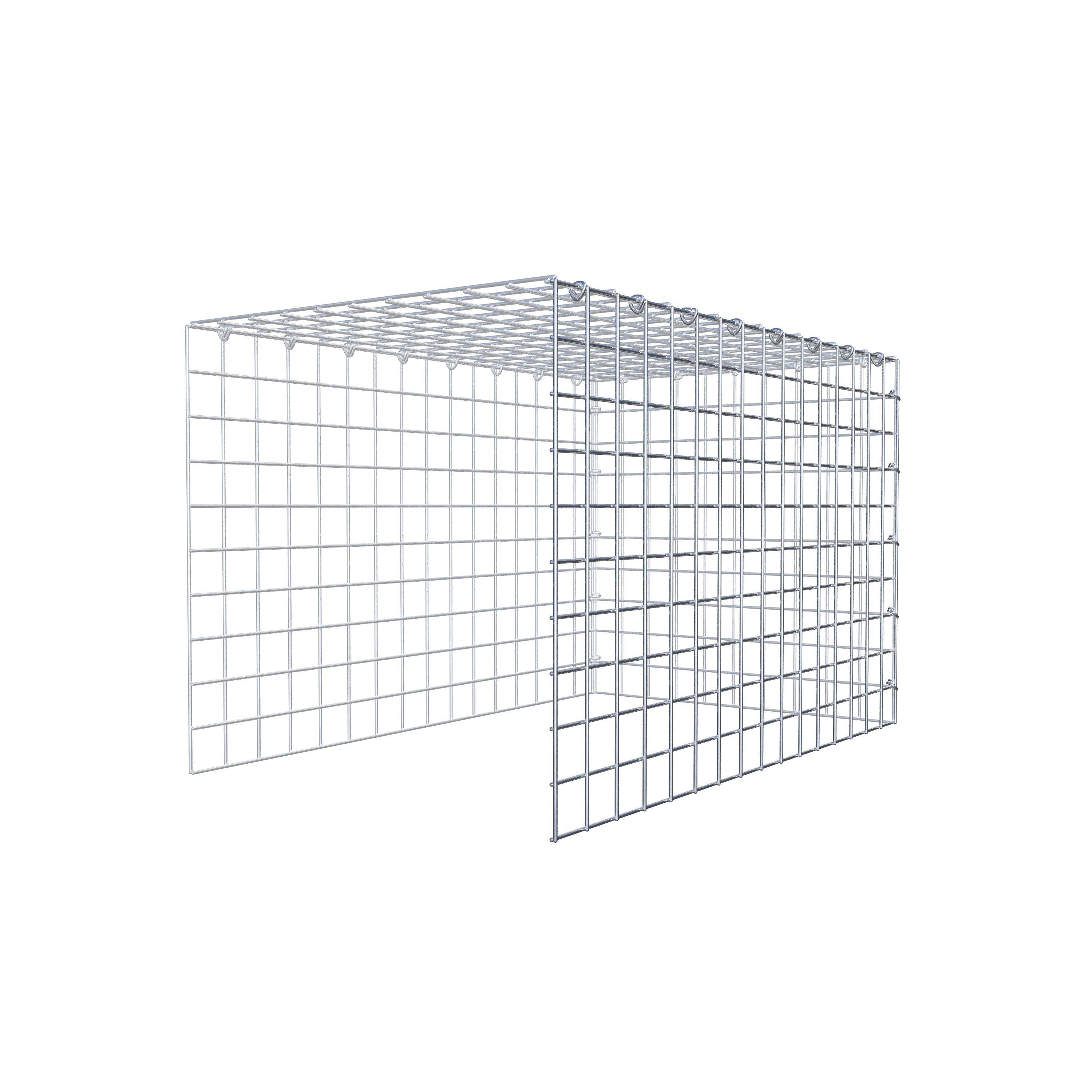 Monteret gabion type 4 80 cm x 50 cm x 50 cm (L x H x D), maskestørrelse 5 cm x 5 cm, C-ring