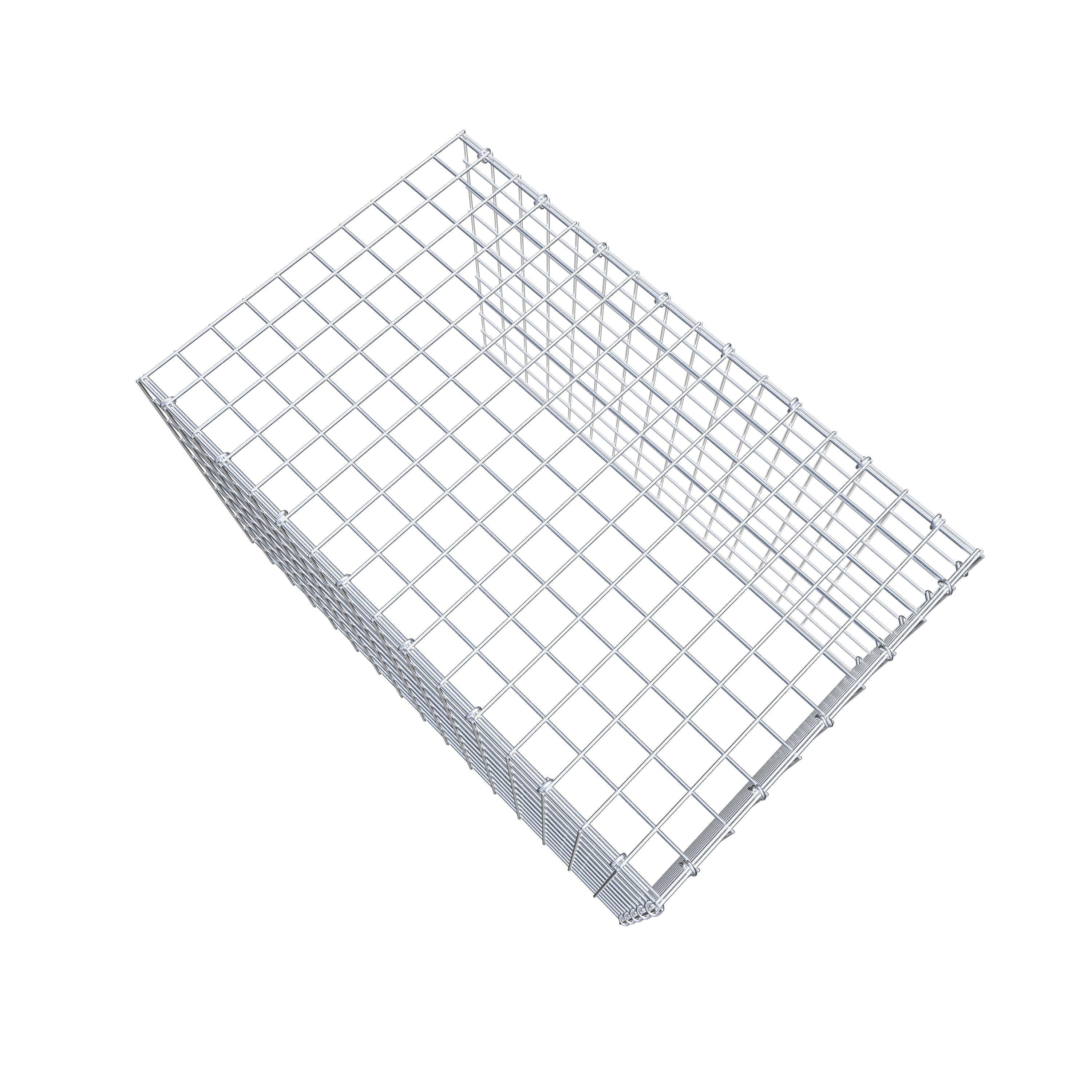 Monteret gabion type 4 80 cm x 50 cm x 50 cm (L x H x D), maskestørrelse 5 cm x 5 cm, C-ring