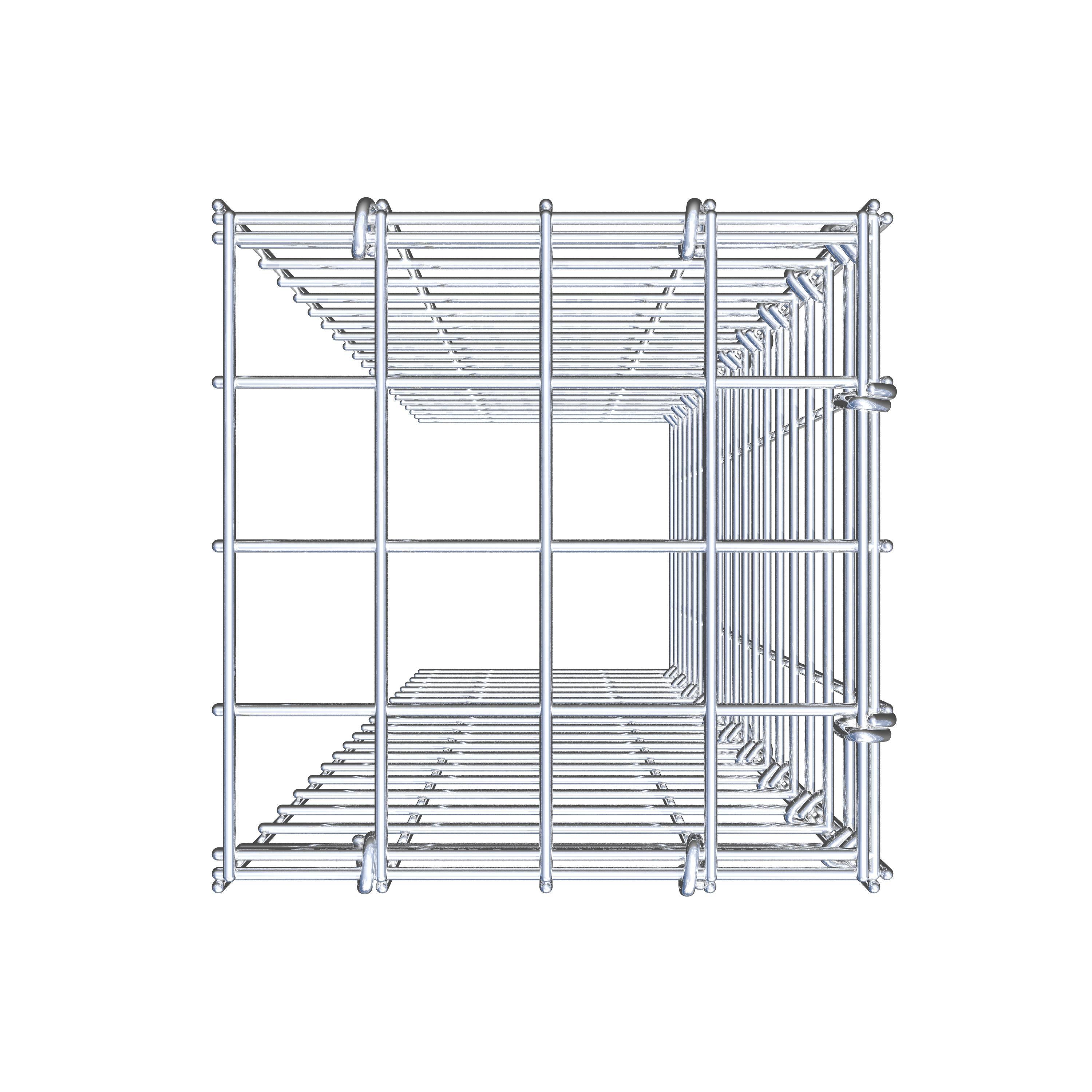 Opbouw schanskorf type 4 100 cm x 20 cm x 20 cm (L x H x D), maaswijdte 5 cm x 5 cm, C-ring