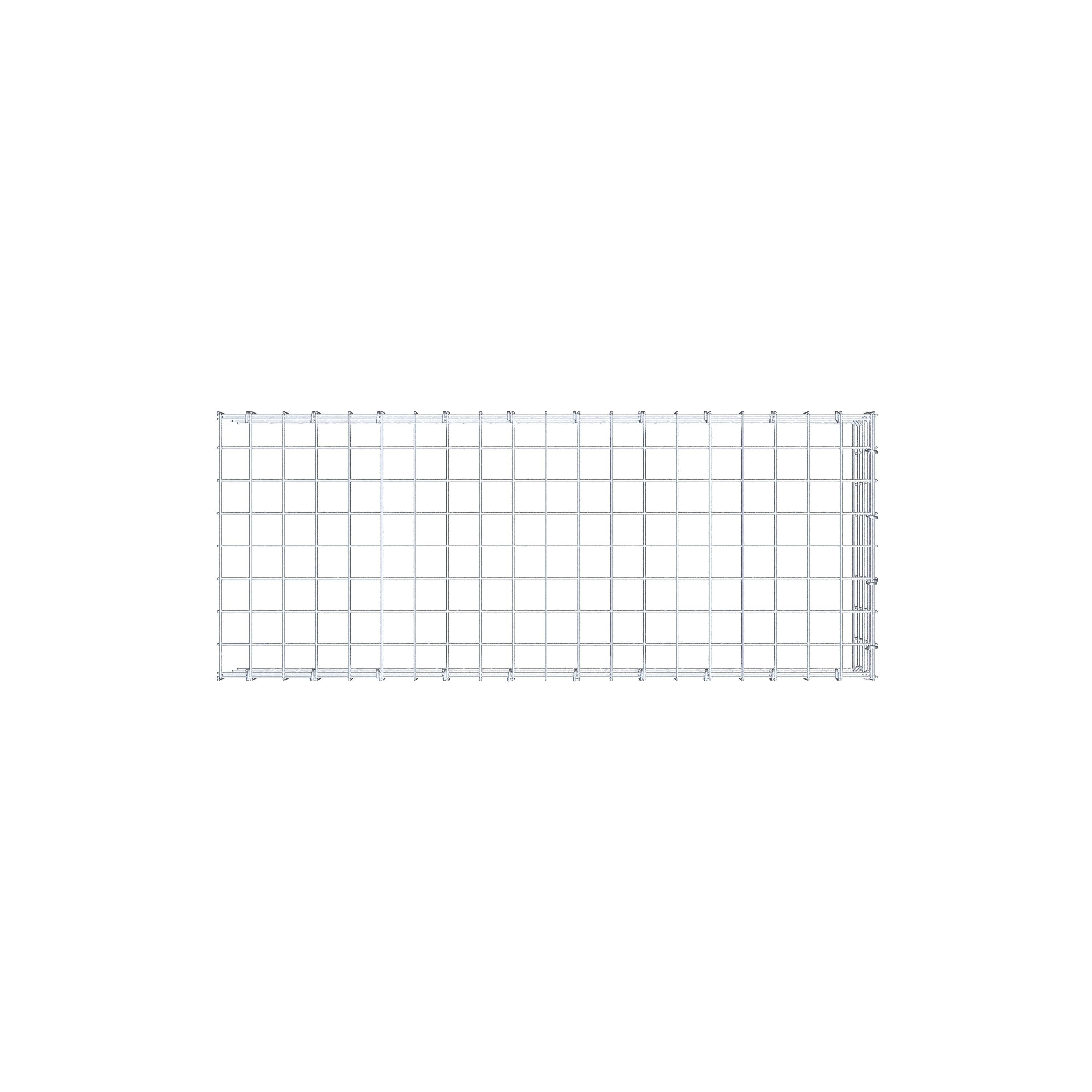 Monteret gabion type 4 100 cm x 20 cm x 40 cm (L x H x D), maskestørrelse 5 cm x 5 cm, C-ring