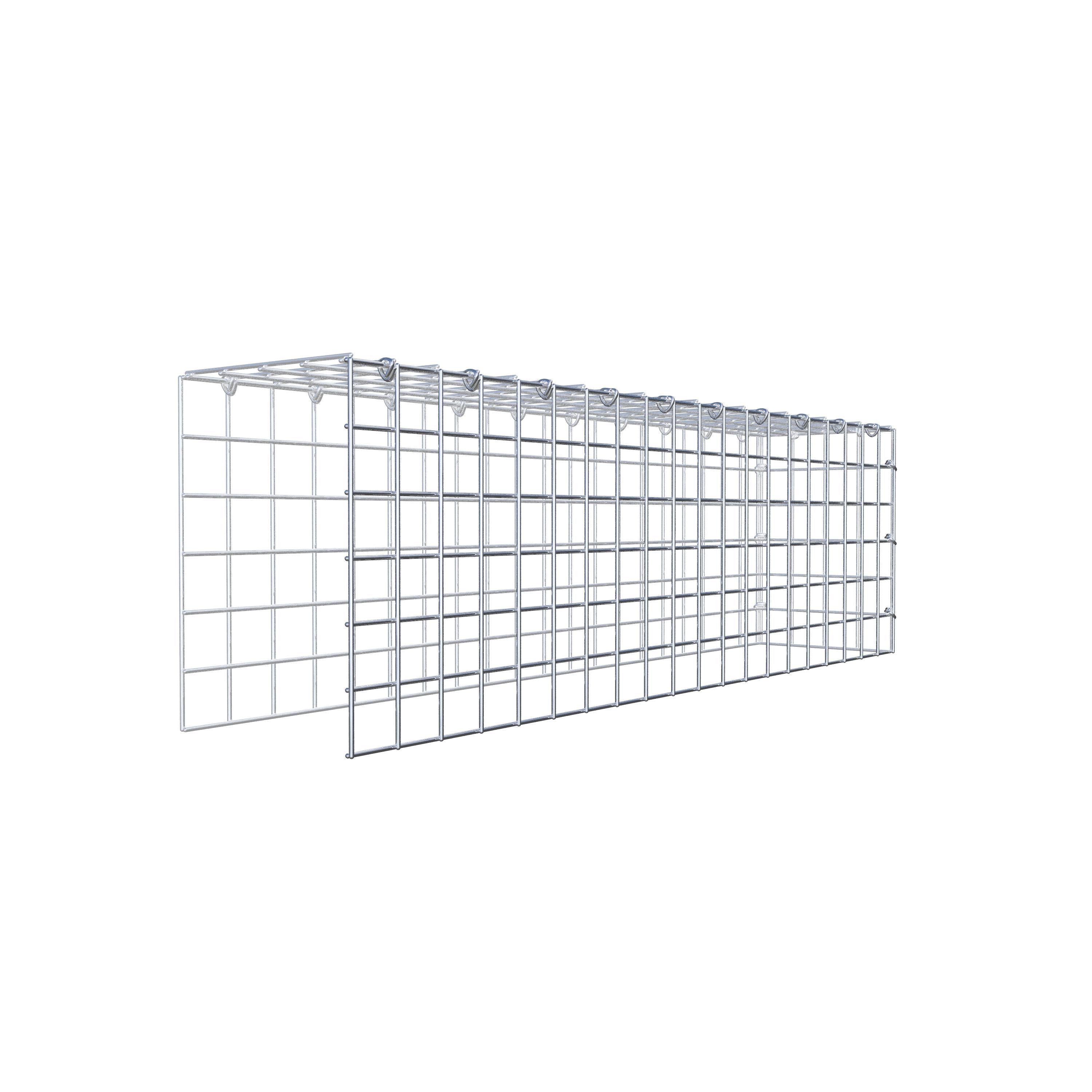 Monteret gabion type 4 100 cm x 30 cm x 20 cm (L x H x D), maskestørrelse 5 cm x 5 cm, C-ring