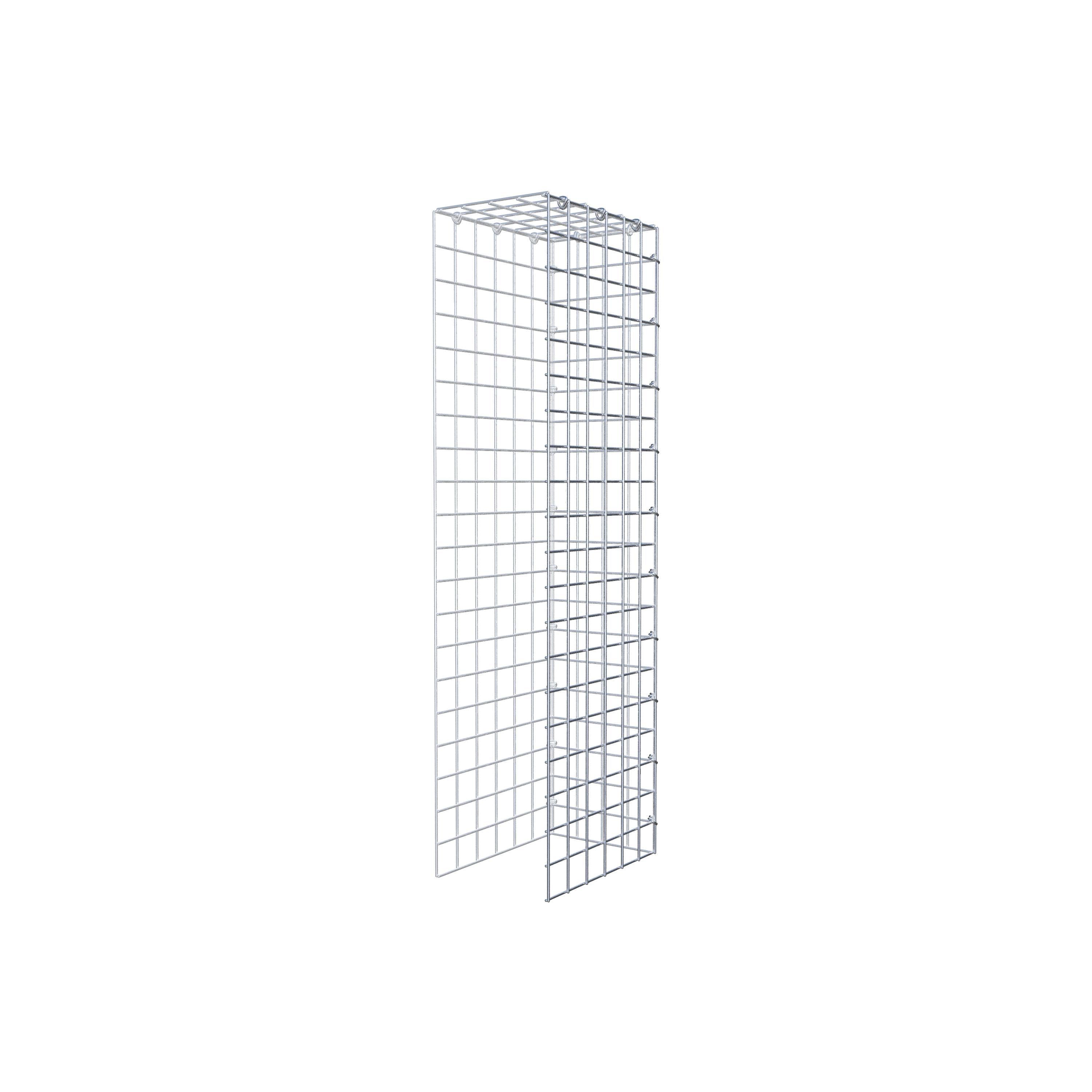 Monteret gabion type 4 100 cm x 30 cm x 20 cm (L x H x D), maskestørrelse 5 cm x 5 cm, C-ring