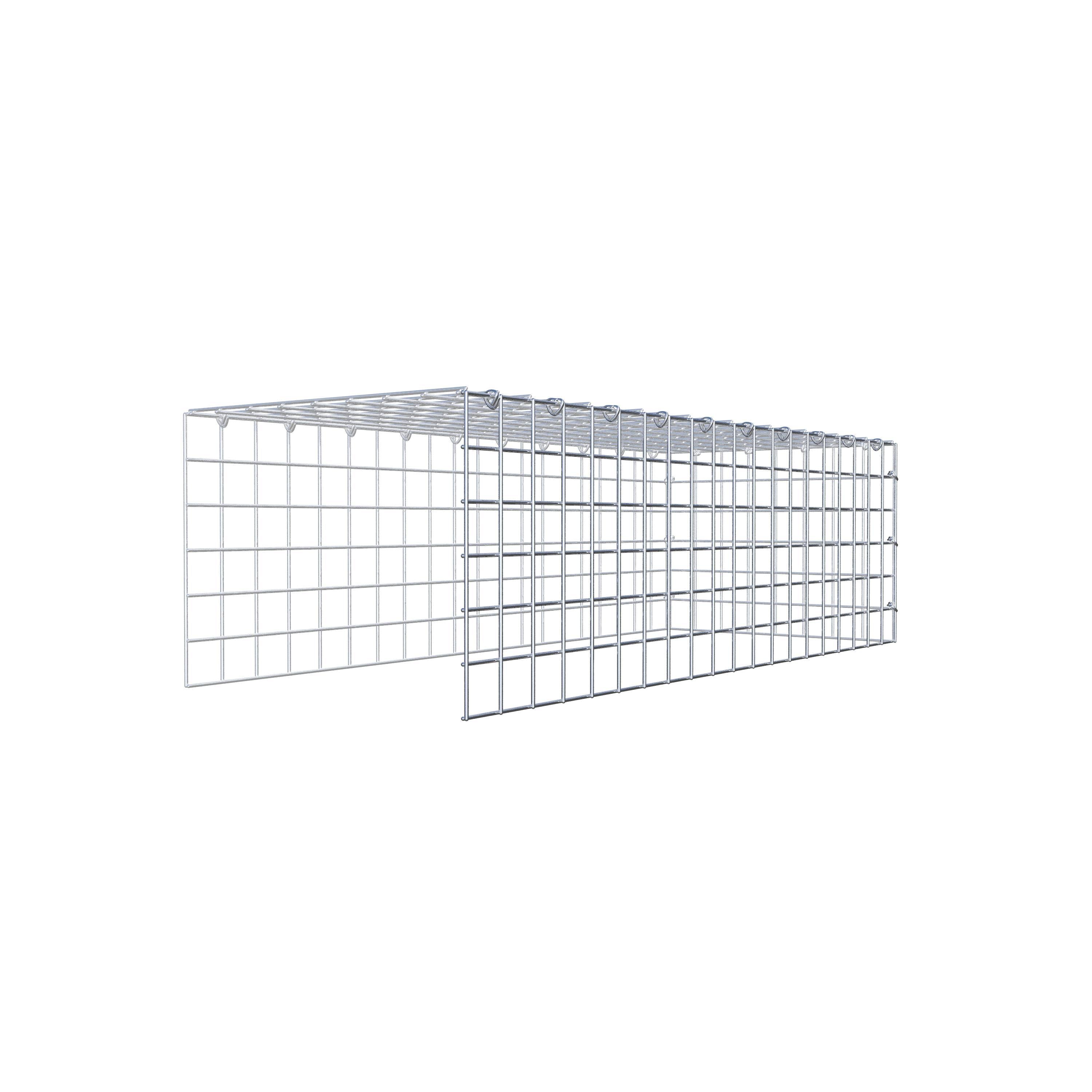 Monteret gabion type 4 100 cm x 30 cm x 40 cm (L x H x D), maskestørrelse 5 cm x 5 cm, C-ring