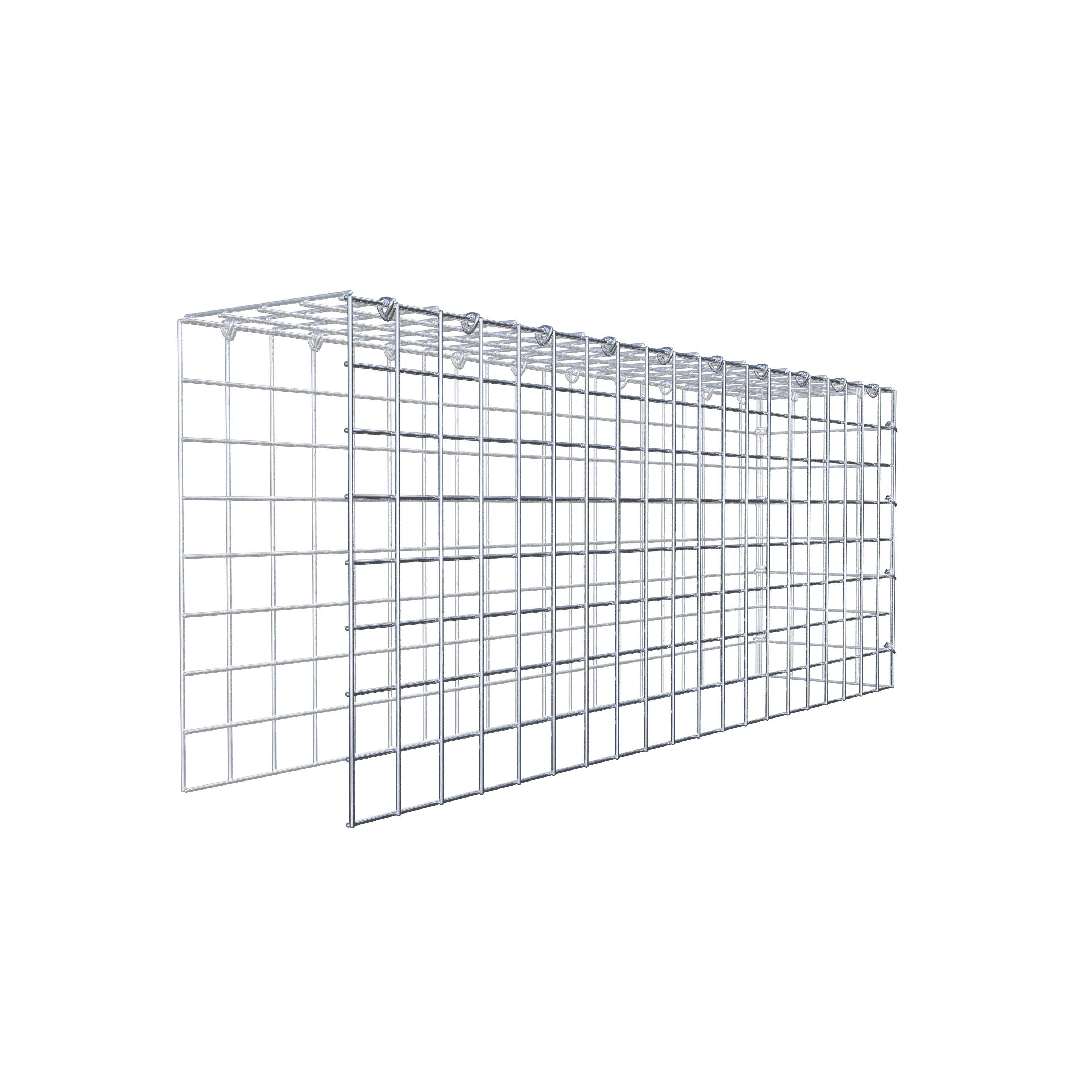 Mounted gabion type 4 100 cm x 40 cm x 20 cm (L x H x D), mesh size 5 cm x 5 cm, C-ring