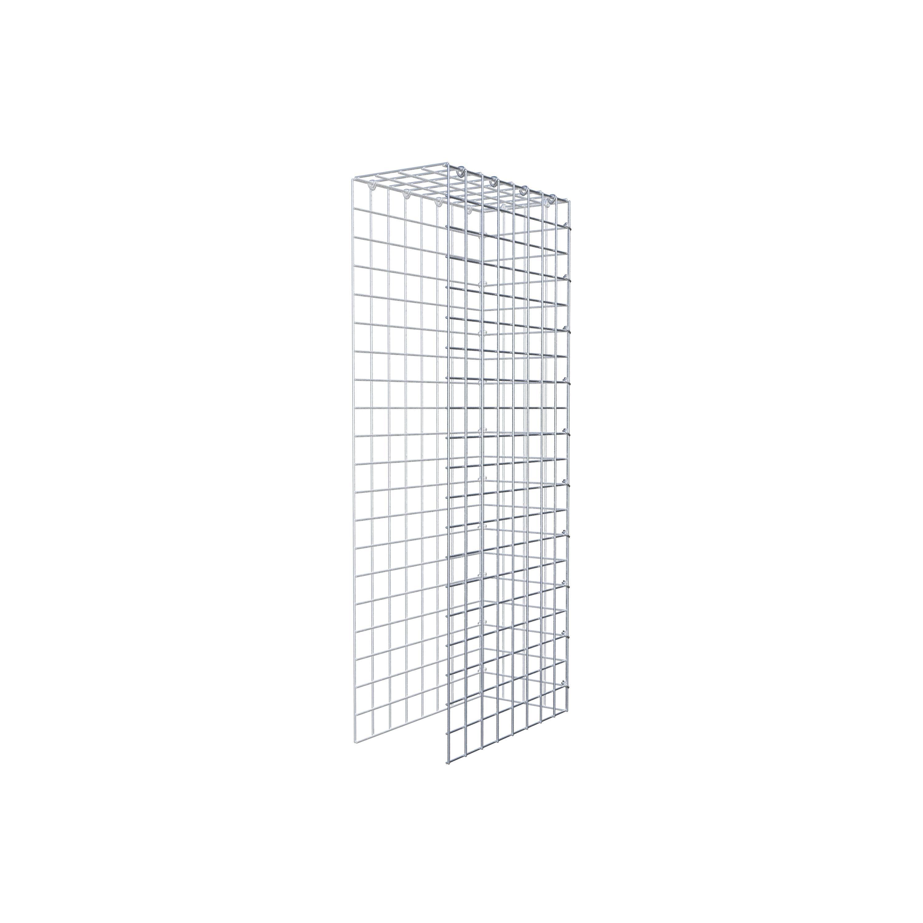 Monteret gabion type 4 100 cm x 40 cm x 20 cm (L x H x D), maskestørrelse 5 cm x 5 cm, C-ring