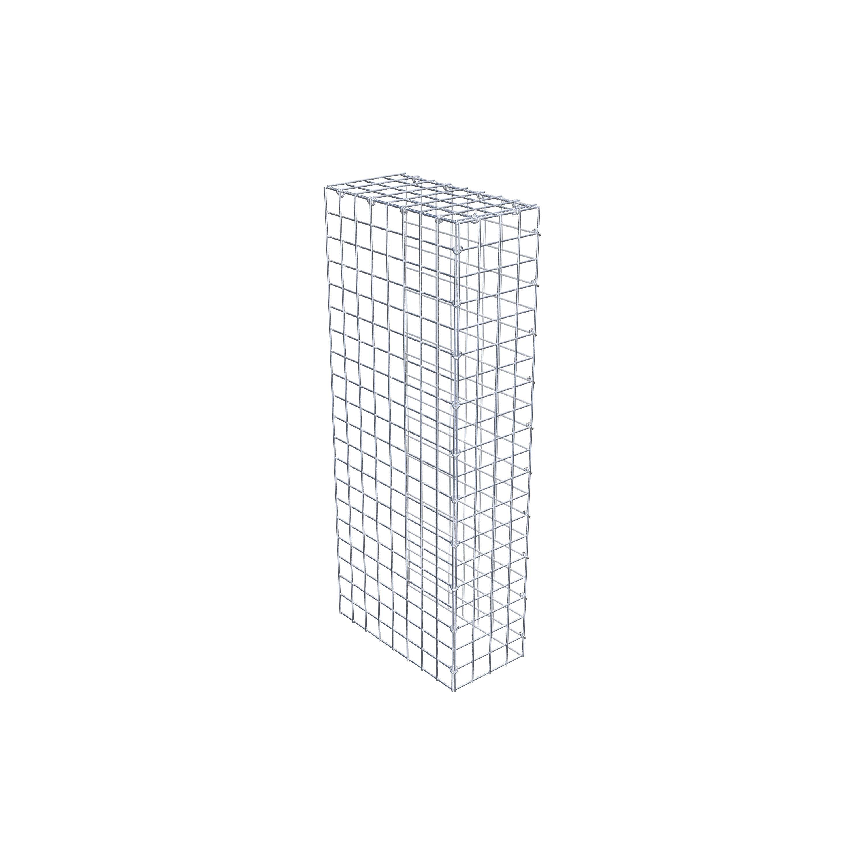 Monteret gabion type 4 100 cm x 40 cm x 20 cm (L x H x D), maskestørrelse 5 cm x 5 cm, C-ring