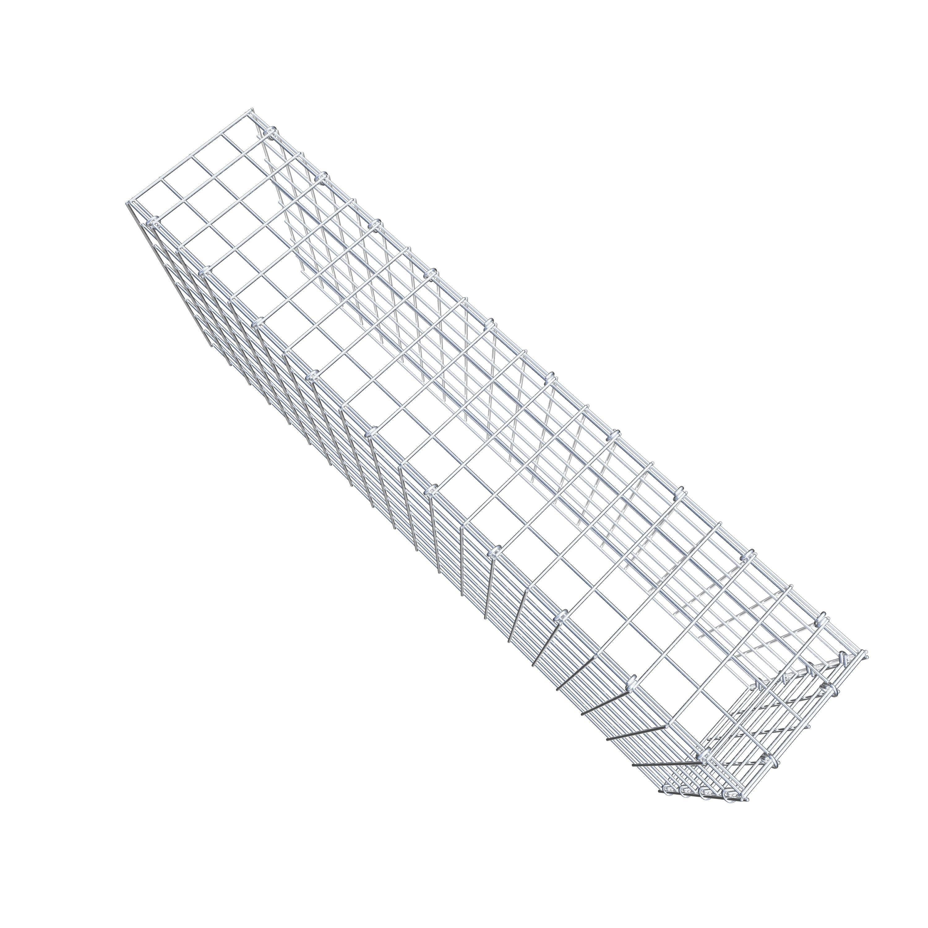 Mounted gabion type 4 100 cm x 40 cm x 20 cm (L x H x D), mesh size 5 cm x 5 cm, C-ring