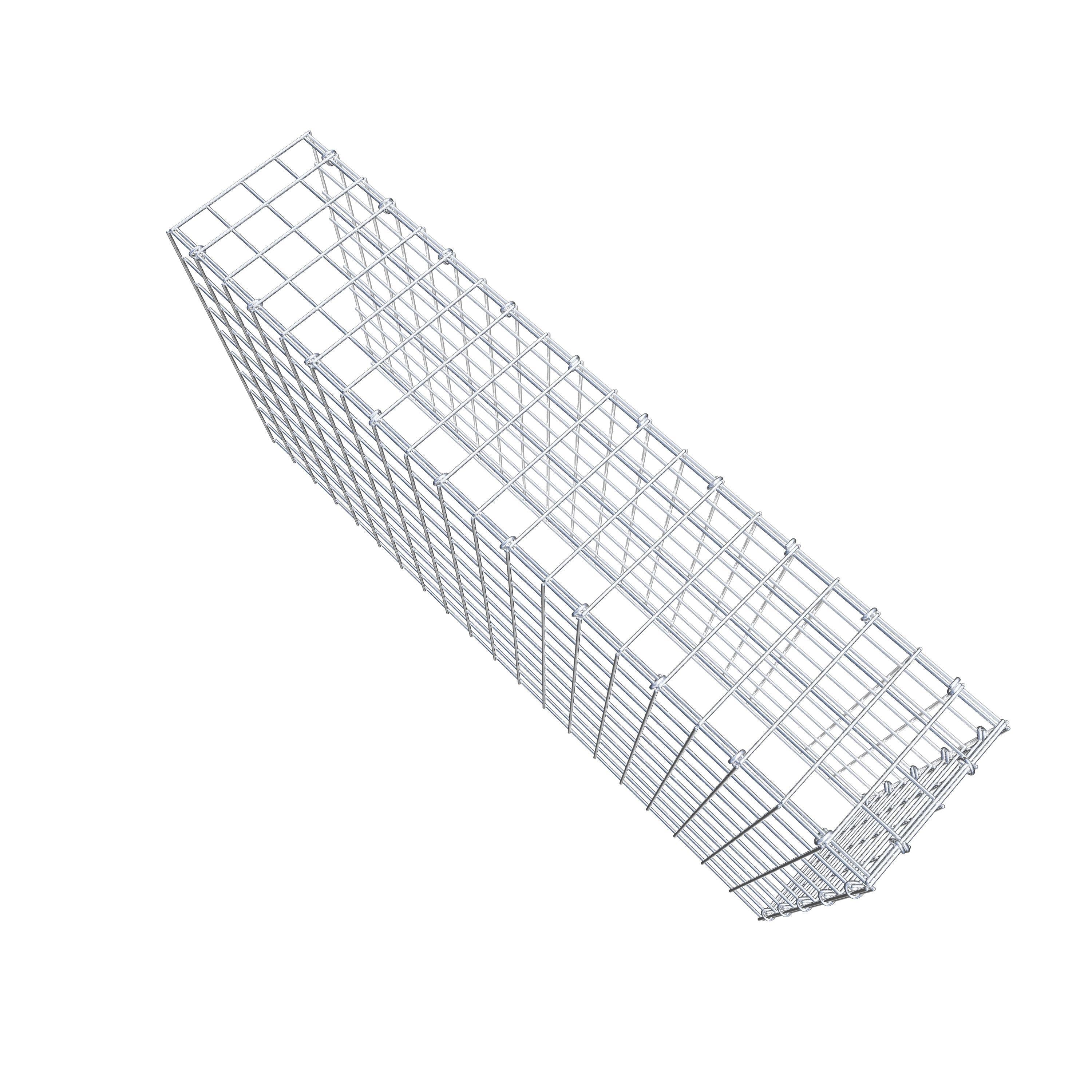 Monteret gabion type 4 100 cm x 50 cm x 20 cm (L x H x D), maskestørrelse 5 cm x 5 cm, C-ring