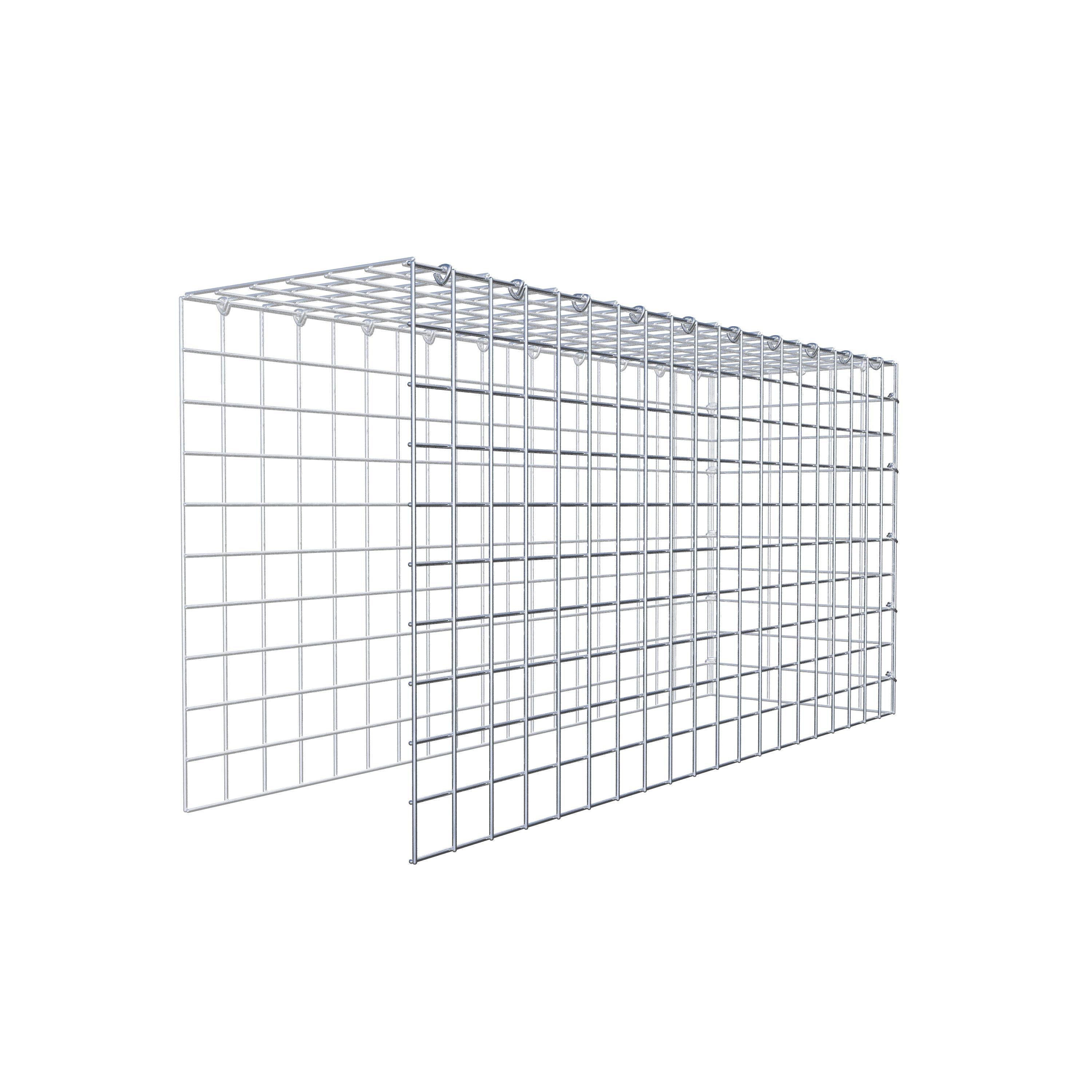 Monteret gabion type 4 100 cm x 50 cm x 30 cm (L x H x D), maskestørrelse 5 cm x 5 cm, C-ring