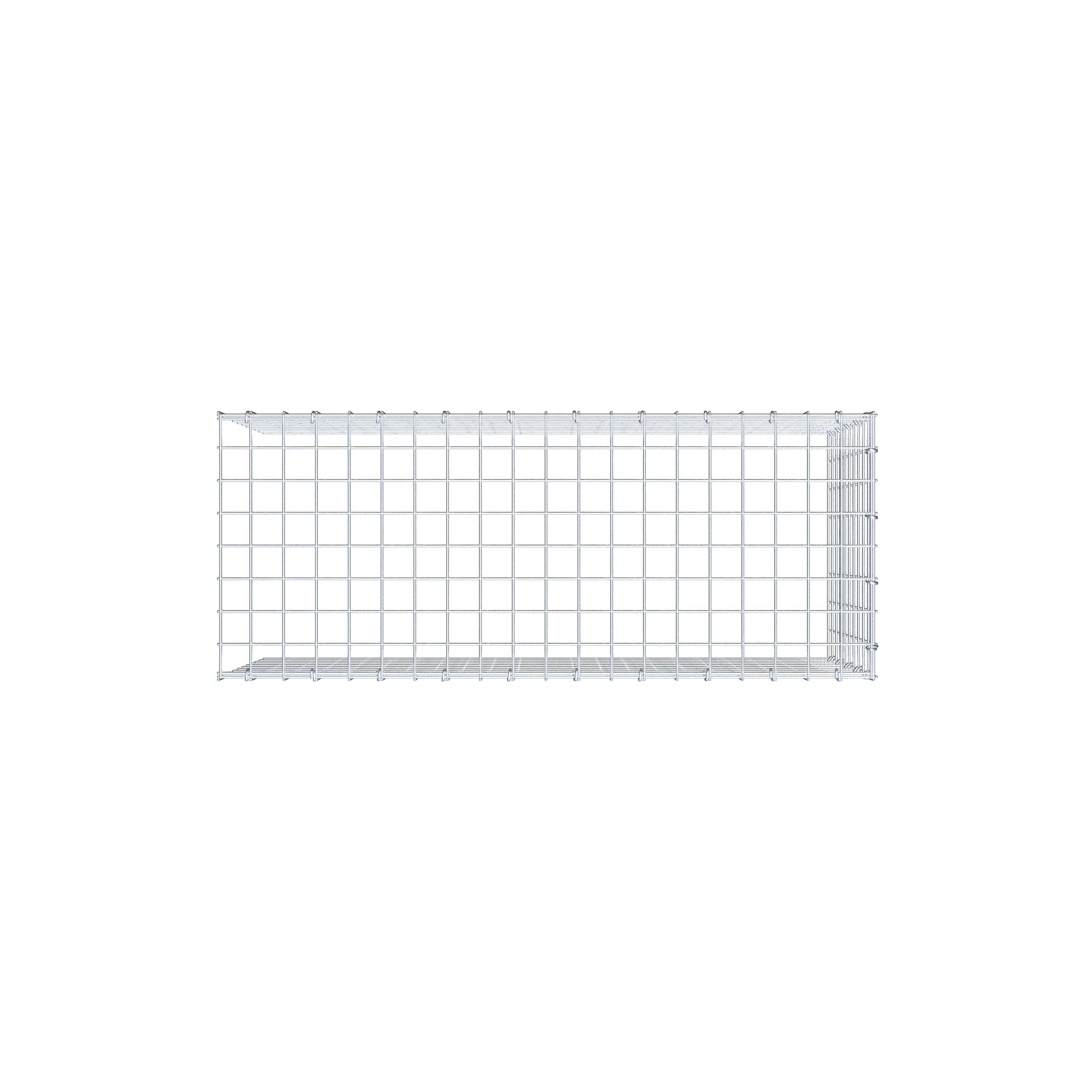 Anbaugabione Typ 4 100 cm x 50 cm x 40 cm (L x H x T), Maschenweite 5 cm x 5 cm, C-Ring