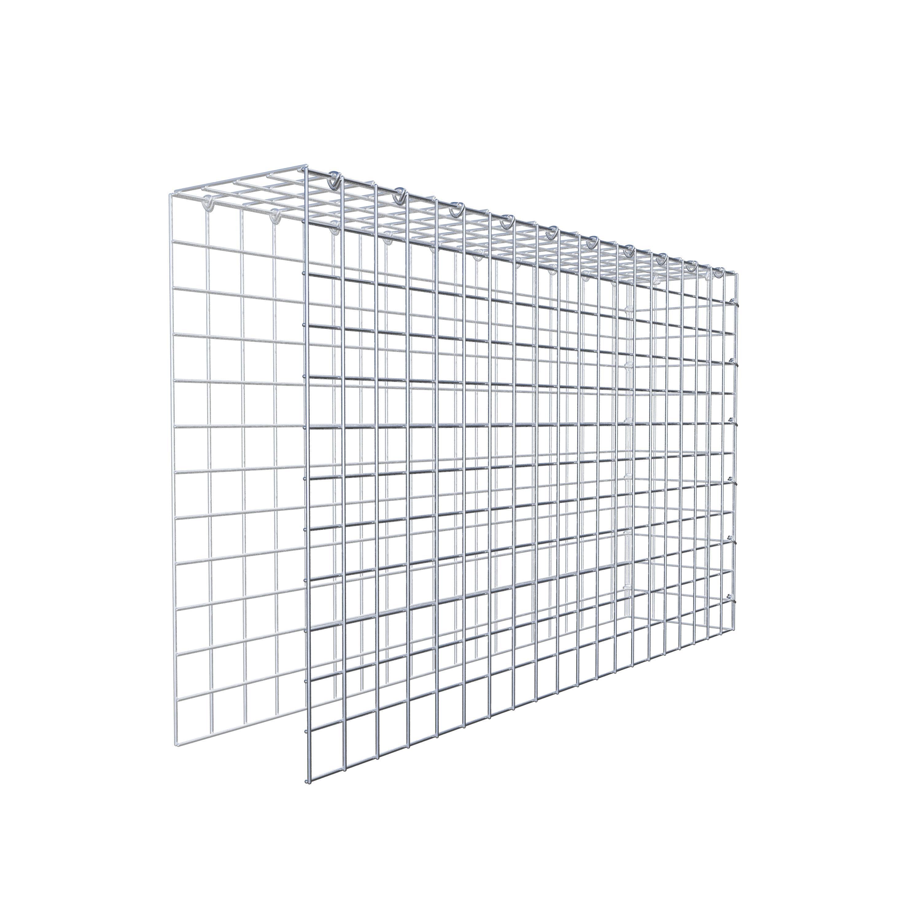 Monteret gabion type 4 100 cm x 60 cm x 20 cm (L x H x D), maskestørrelse 5 cm x 5 cm, C-ring