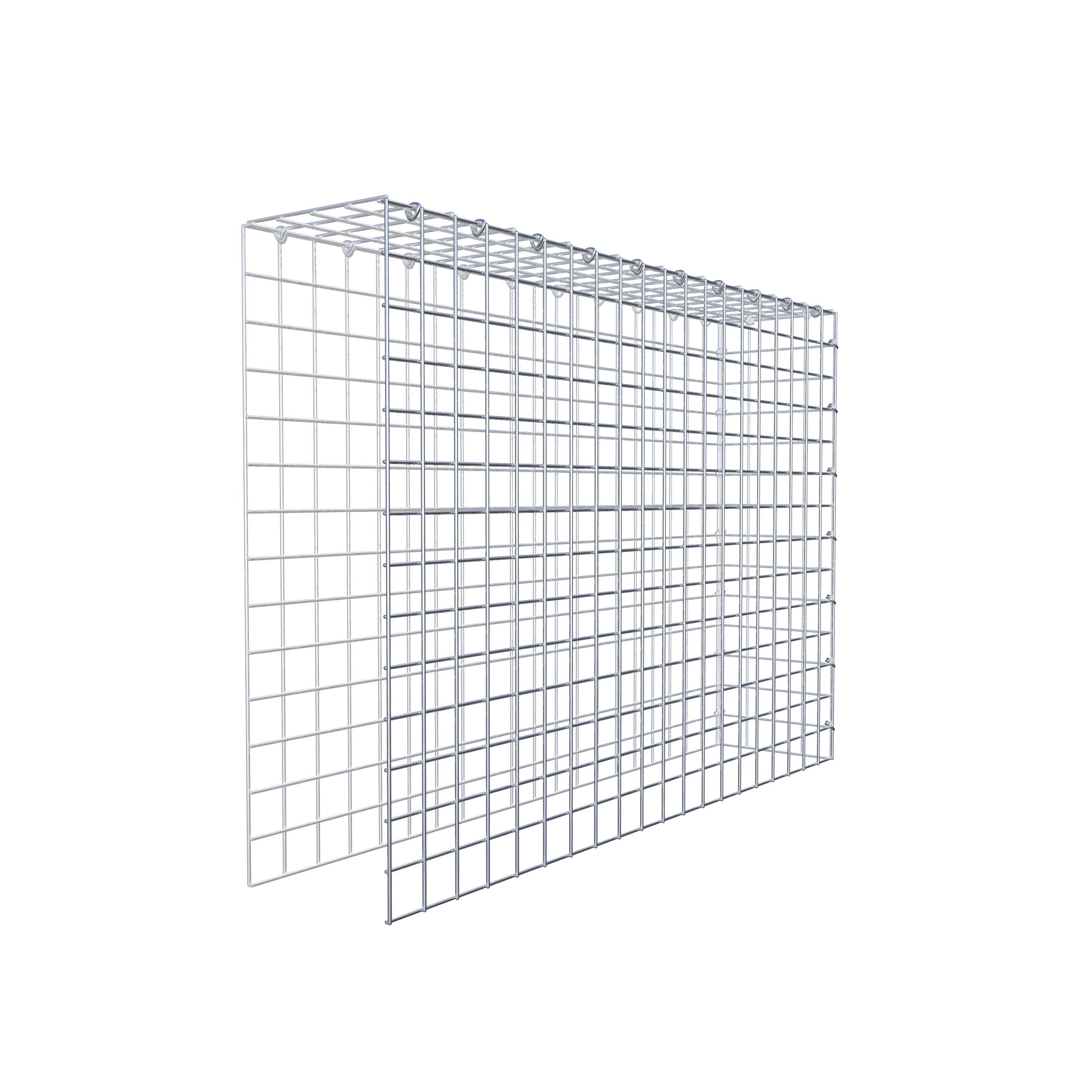 Monteret gabion type 4 100 cm x 70 cm x 20 cm (L x H x D), maskestørrelse 5 cm x 5 cm, C-ring