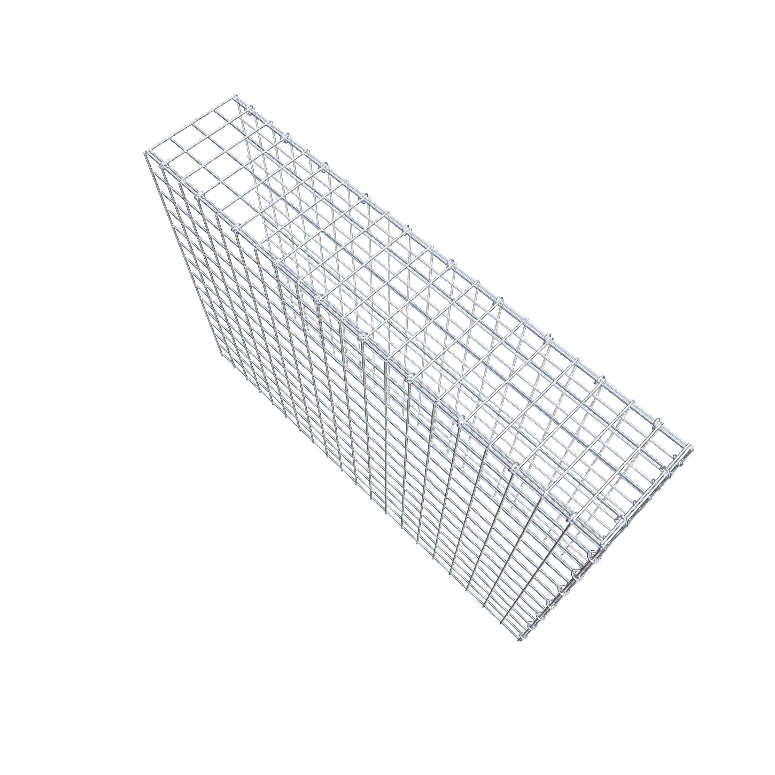 Monteret gabion type 4 100 cm x 70 cm x 20 cm (L x H x D), maskestørrelse 5 cm x 5 cm, C-ring