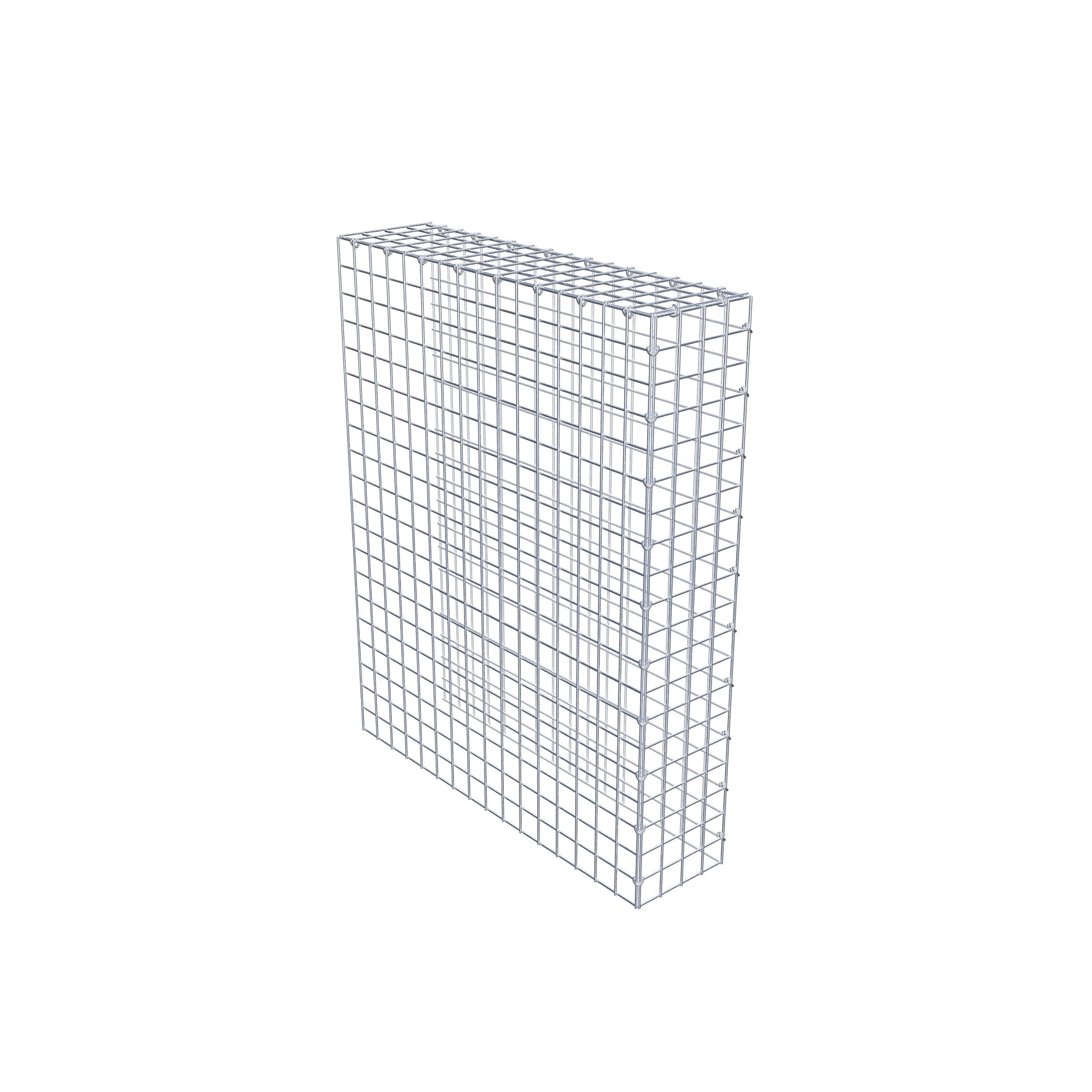 Monteret gabion type 4 100 cm x 80 cm x 20 cm (L x H x D), maskestørrelse 5 cm x 5 cm, C-ring