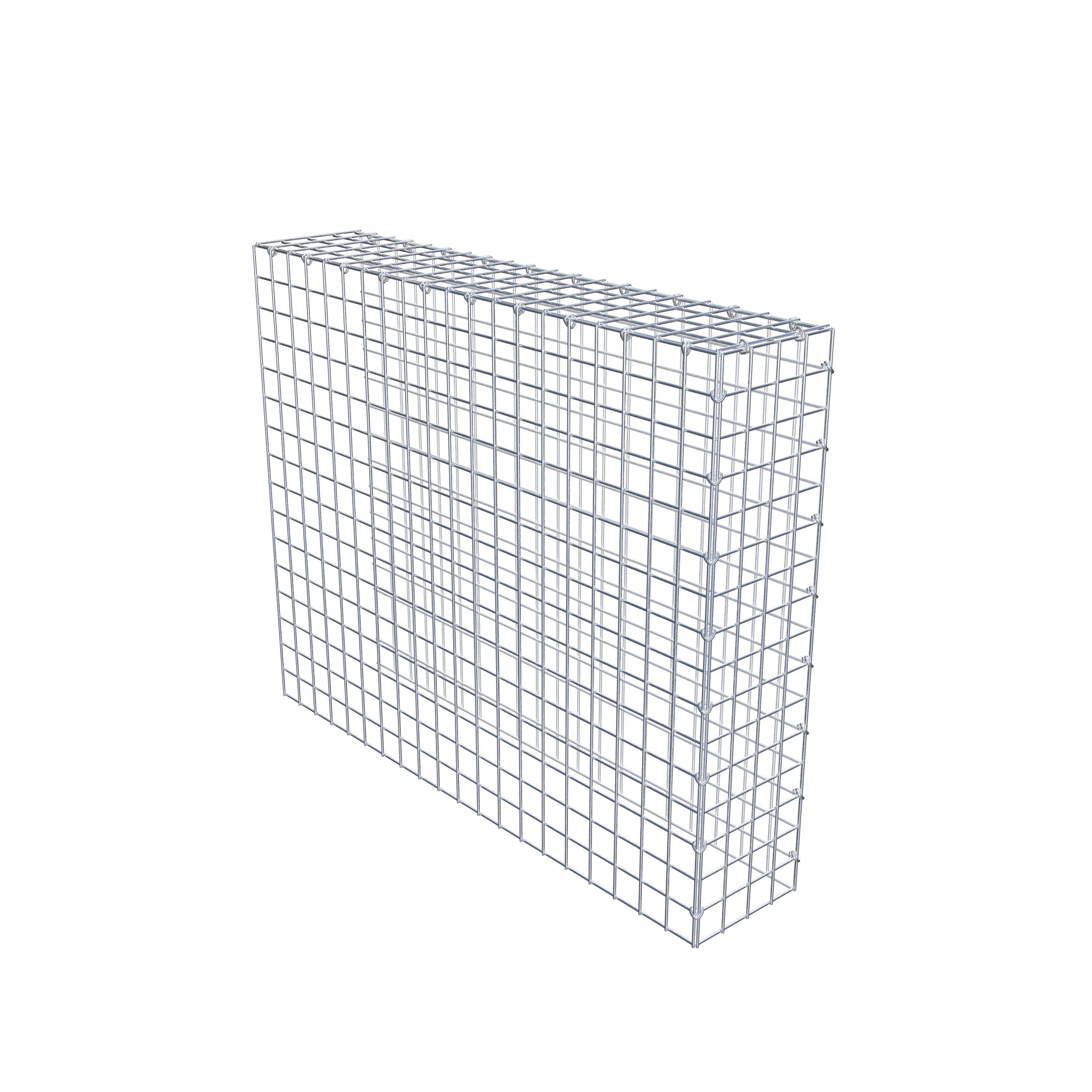 Monteret gabion type 4 100 cm x 80 cm x 20 cm (L x H x D), maskestørrelse 5 cm x 5 cm, C-ring