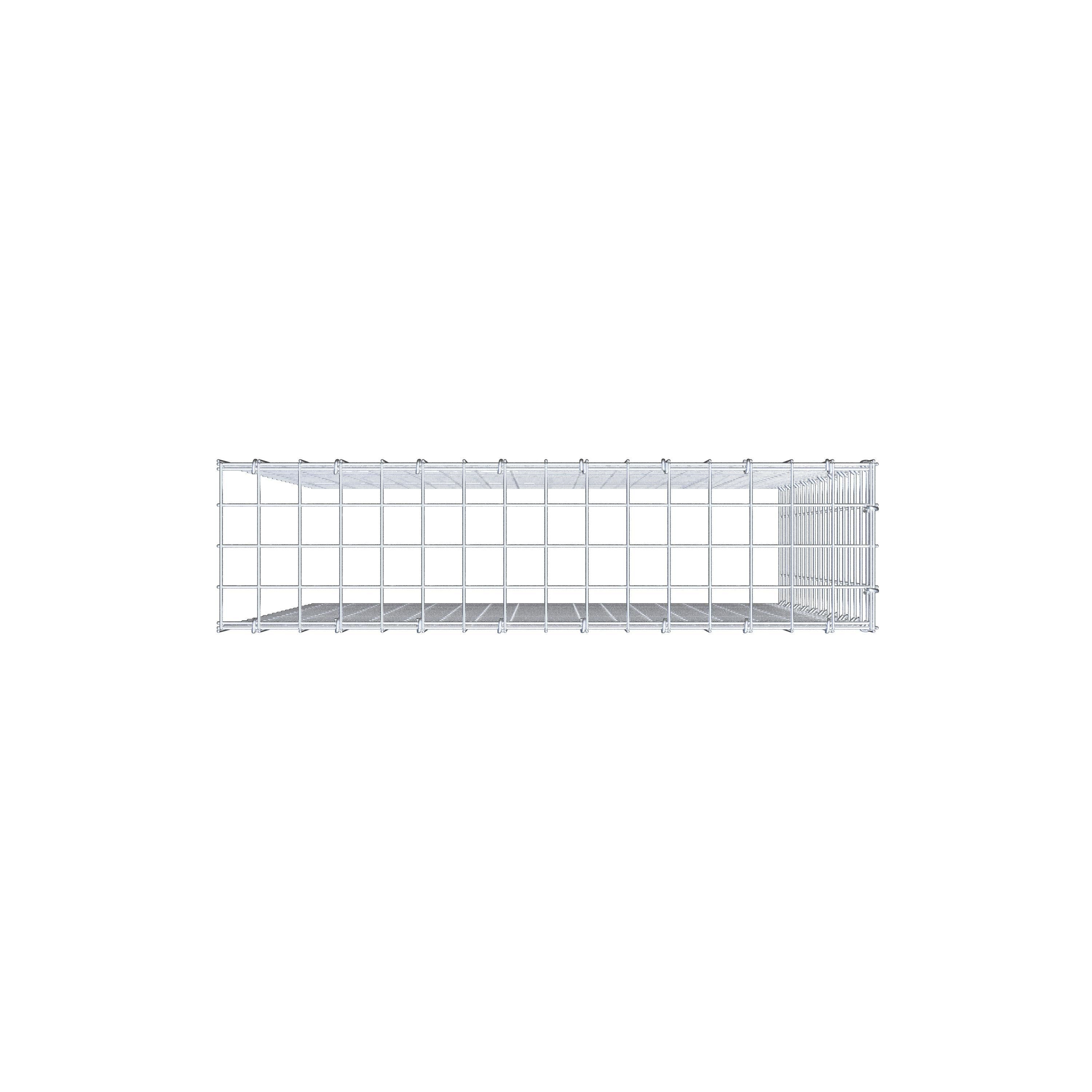 Monteret gabion type 4 100 cm x 80 cm x 20 cm (L x H x D), maskestørrelse 5 cm x 5 cm, C-ring