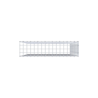 Monteret gabion type 4 100 cm x 80 cm x 20 cm (L x H x D), maskestørrelse 5 cm x 5 cm, C-ring