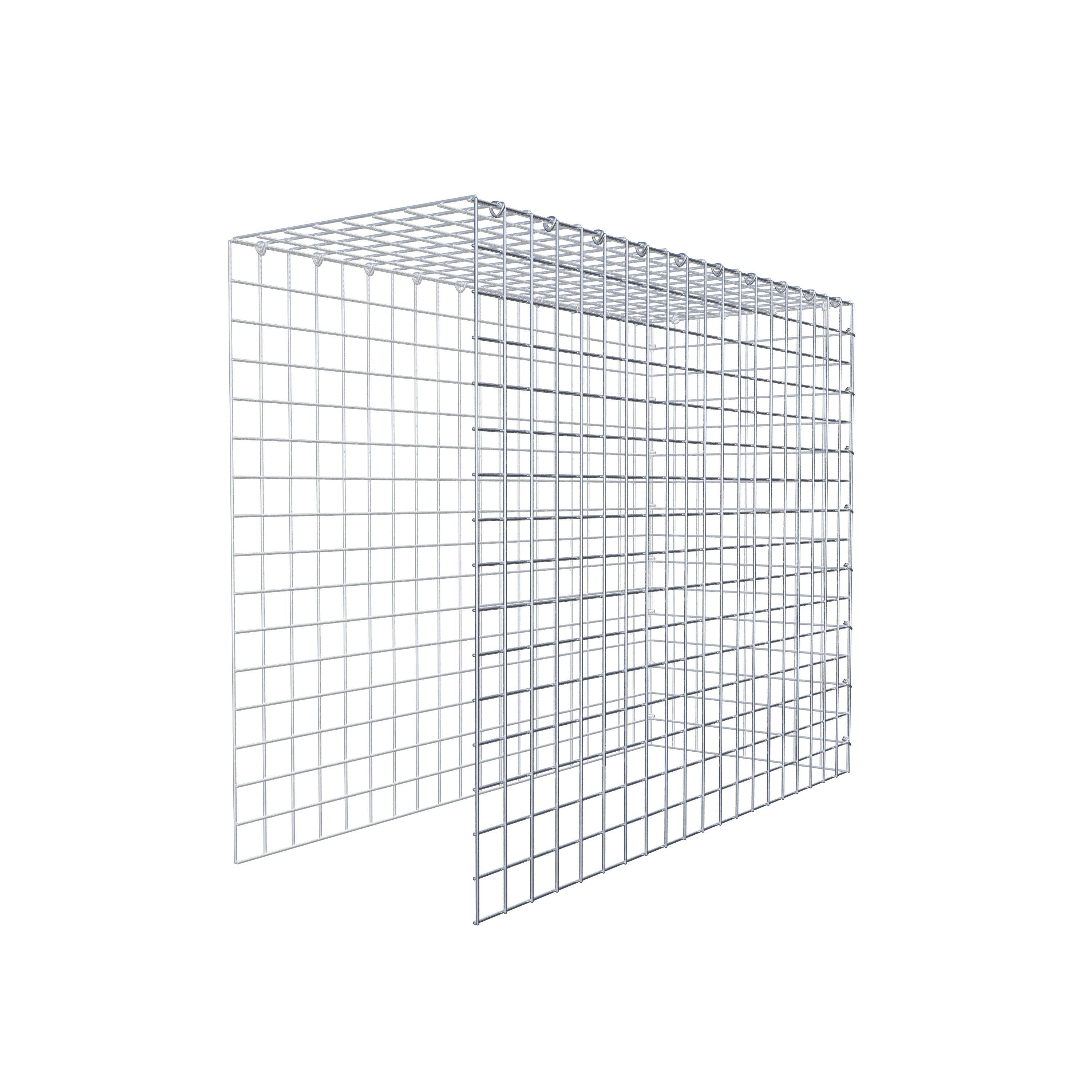 Monteret gabion type 4 100 cm x 80 cm x 40 cm (L x H x D), maskestørrelse 5 cm x 5 cm, C-ring