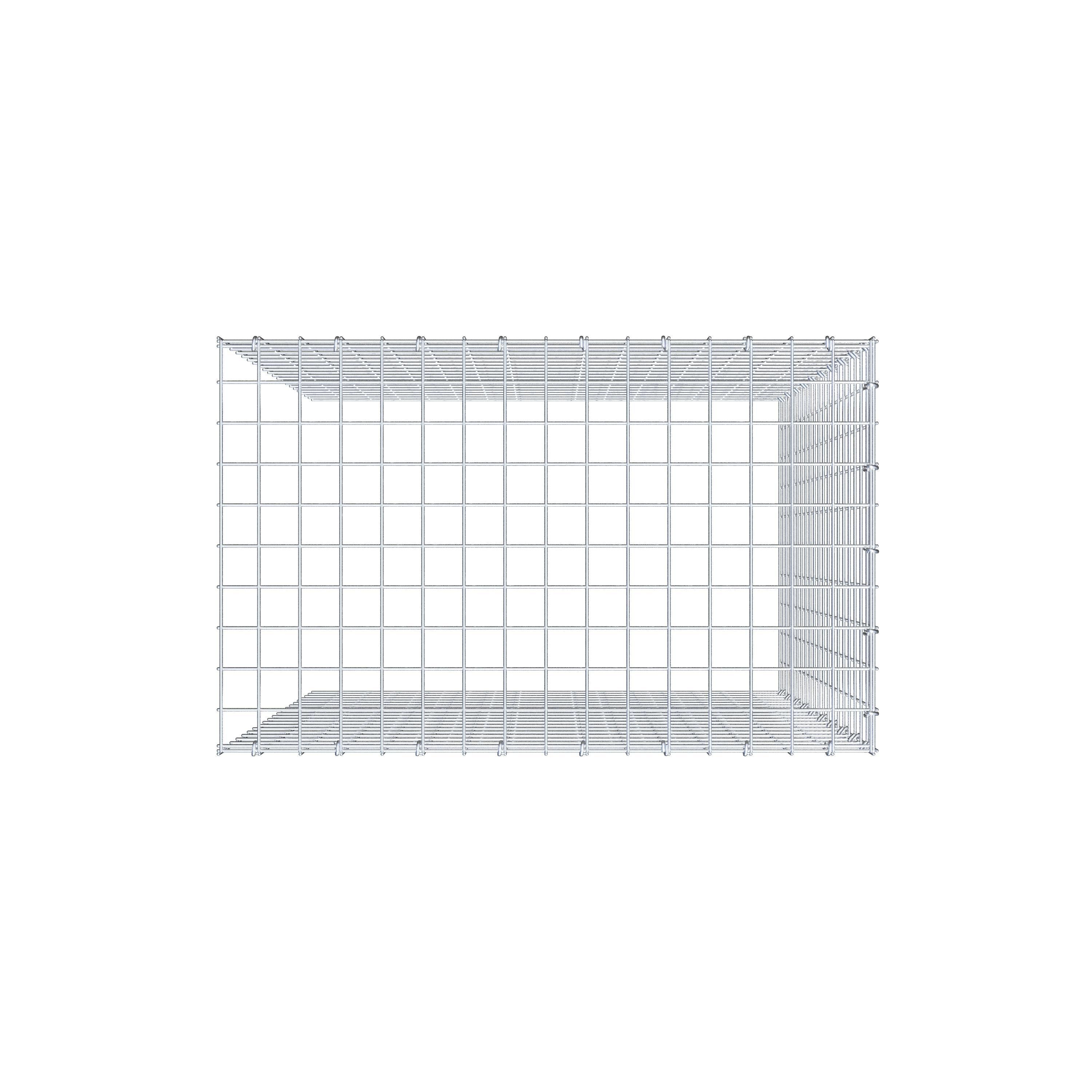 Monteret gabion type 4 100 cm x 80 cm x 50 cm (L x H x D), maskestørrelse 5 cm x 5 cm, C-ring