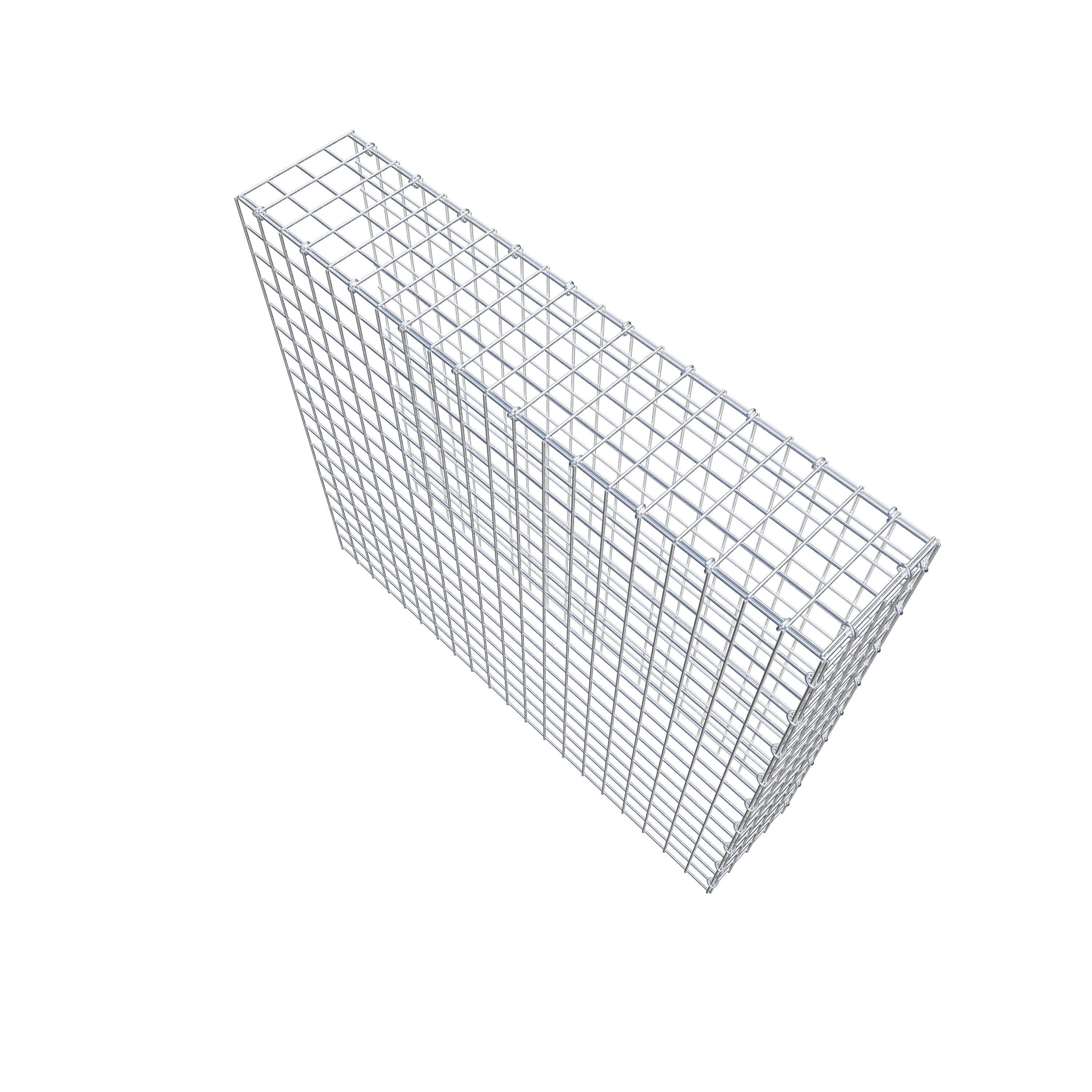 Monteret gabion type 4 100 cm x 90 cm x 20 cm (L x H x D), maskestørrelse 5 cm x 5 cm, C-ring