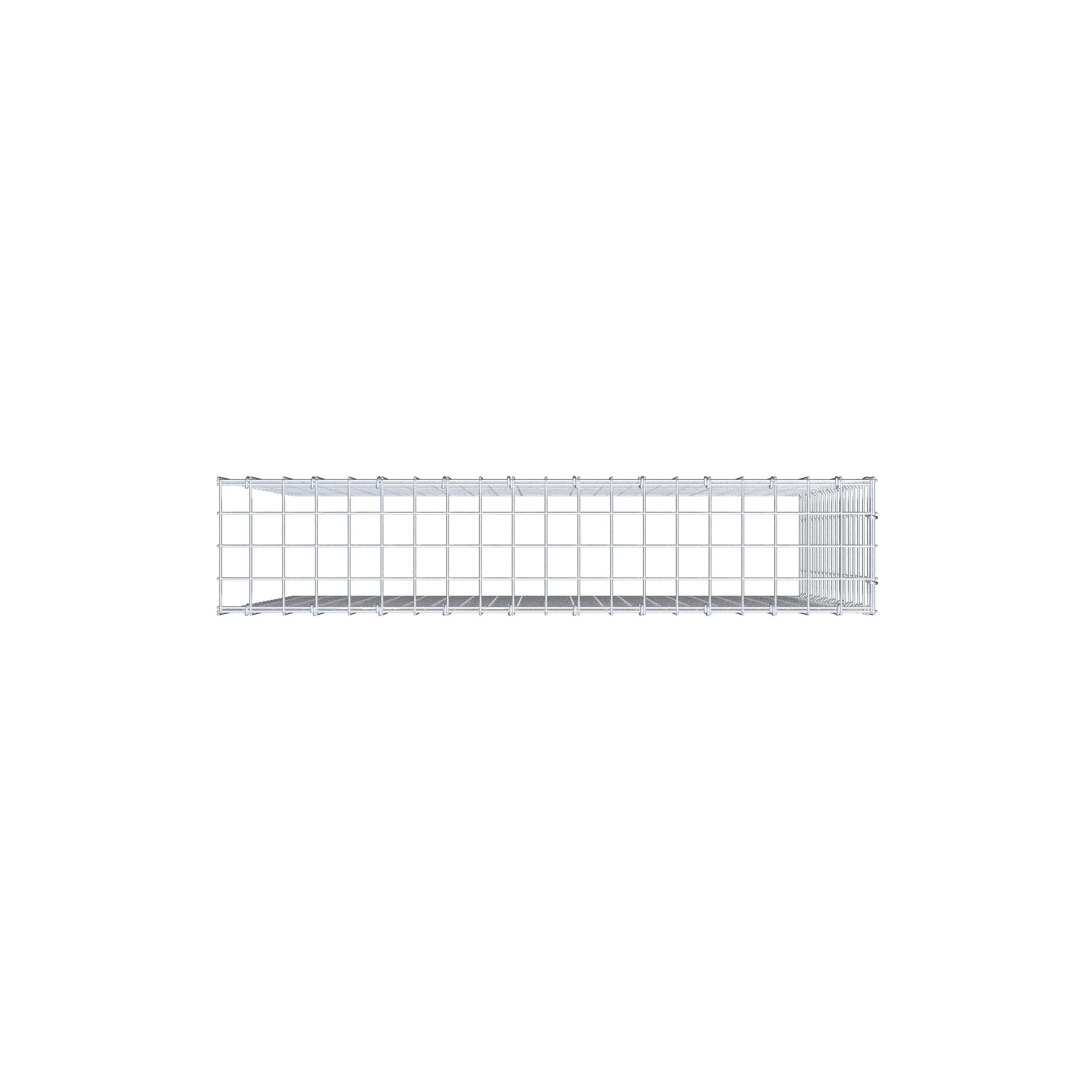 Monteret gabion type 4 100 cm x 90 cm x 20 cm (L x H x D), maskestørrelse 5 cm x 5 cm, C-ring