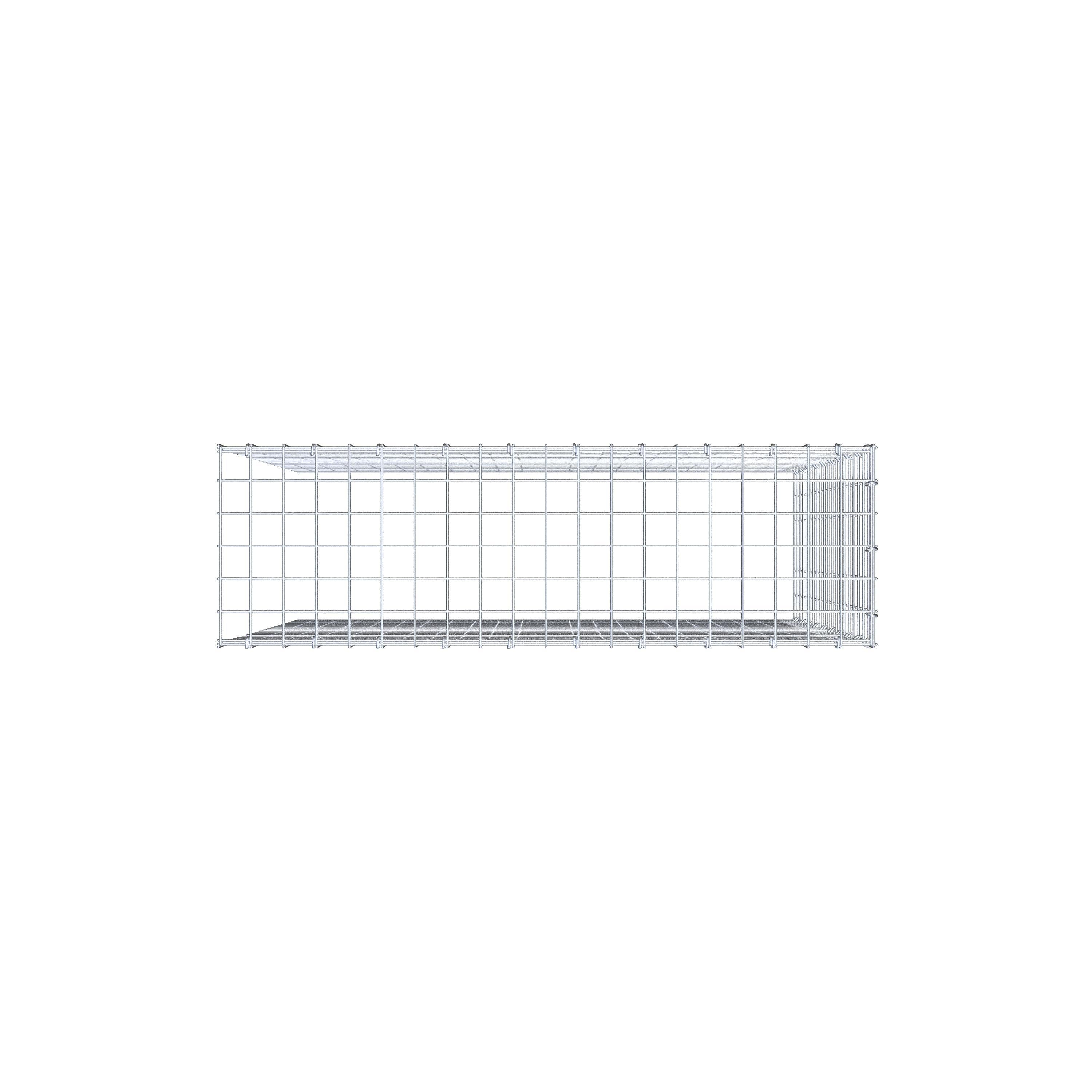 Mounted gabion type 4 100 cm x 100 cm x 30 cm (L x H x D), mesh size 5 cm x 5 cm, C-ring