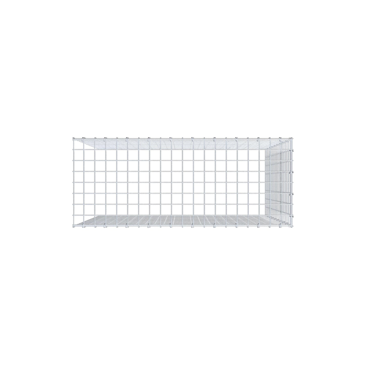 Anbaugabione Typ 4 100 cm x 100 cm x 40 cm (L x H x T), Maschenweite 5 cm x 5 cm, C-Ring