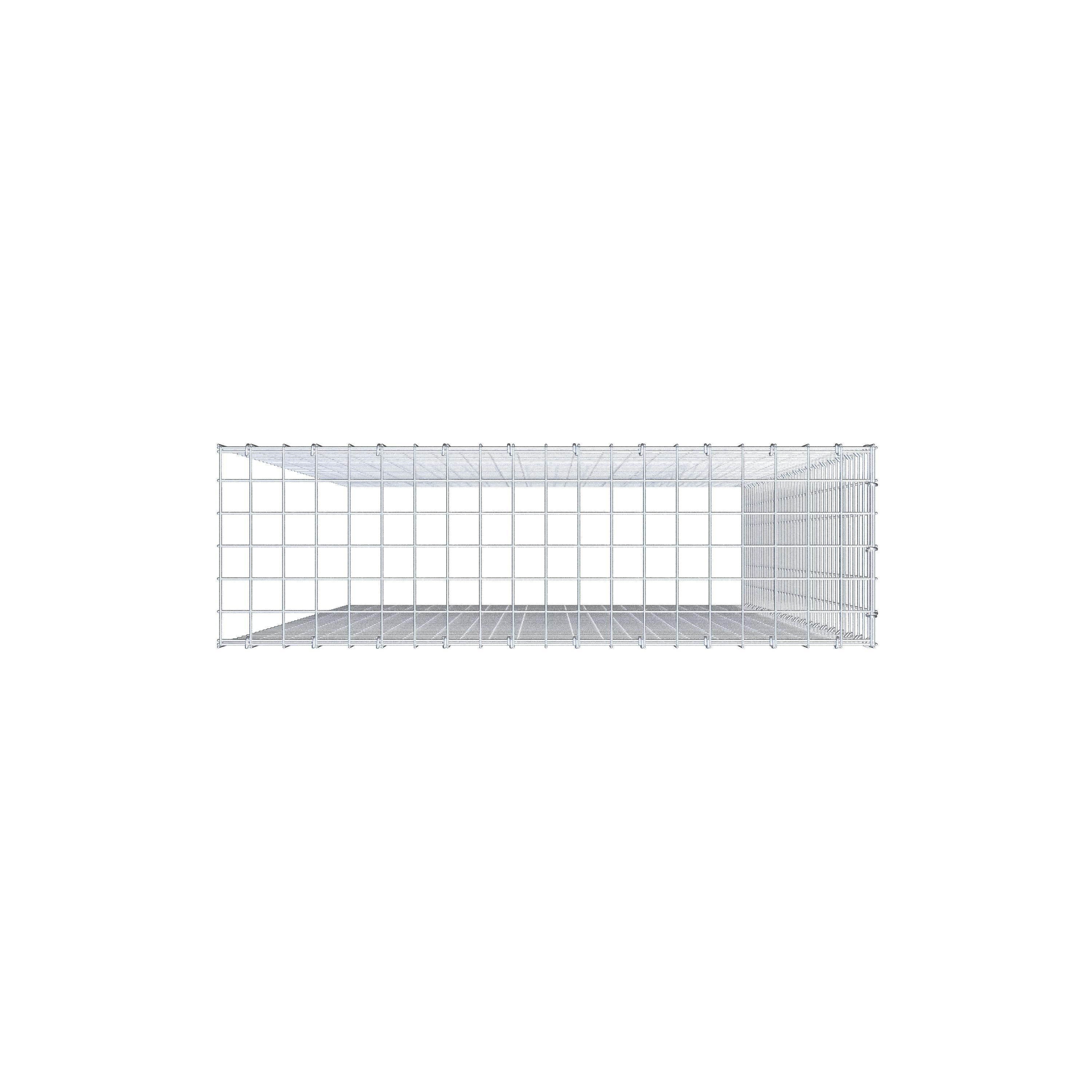 Mounted gabion type 4 200 cm x 100 cm x 30 cm (L x H x D), mesh size 5 cm x 5 cm, C-ring