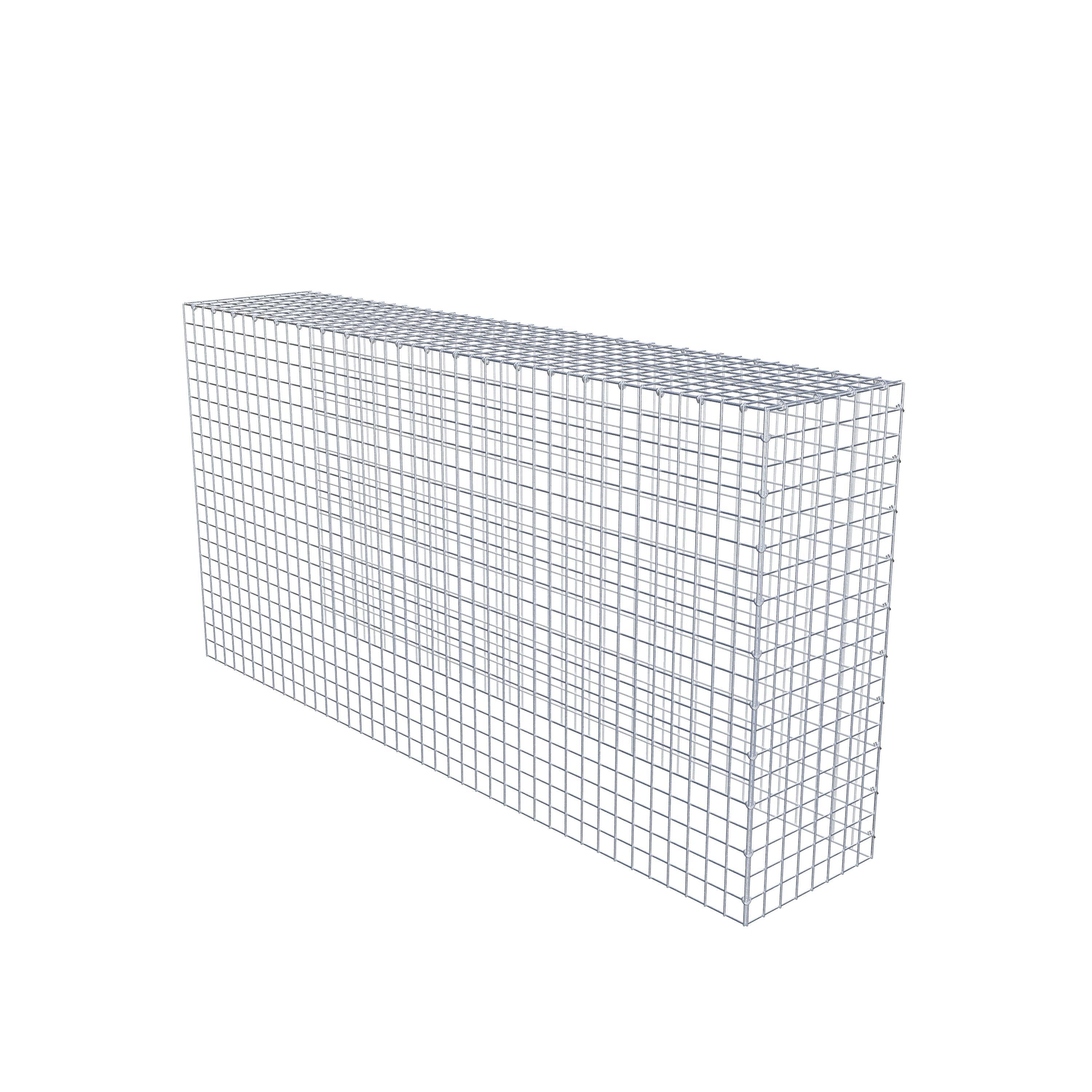 Monteret gabion type 4 200 cm x 100 cm x 40 cm (L x H x D), maskestørrelse 5 cm x 5 cm, C-ring