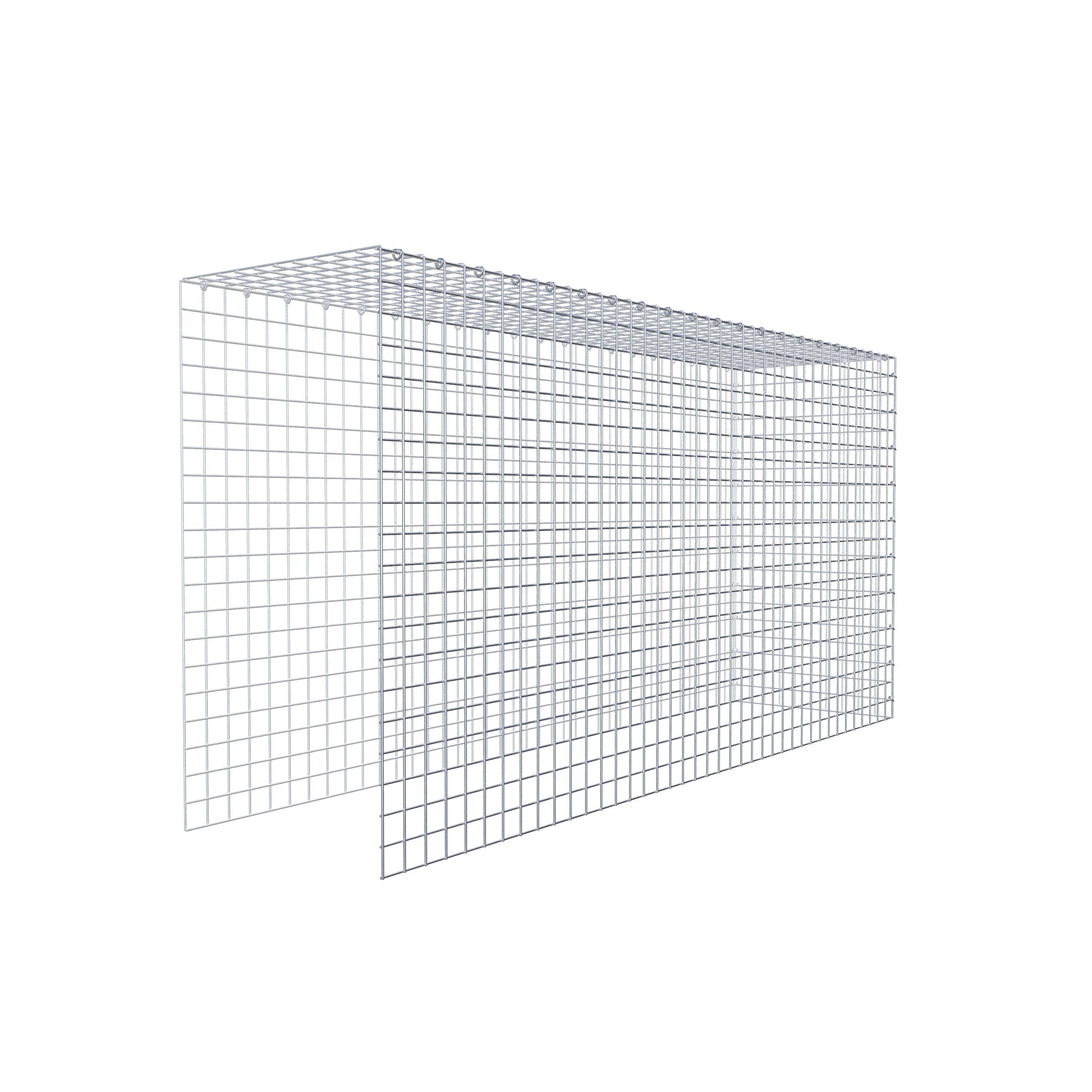 Mounted gabion type 4 200 cm x 100 cm x 50 cm (L x H x D), mesh size 5 cm x 5 cm, C-ring